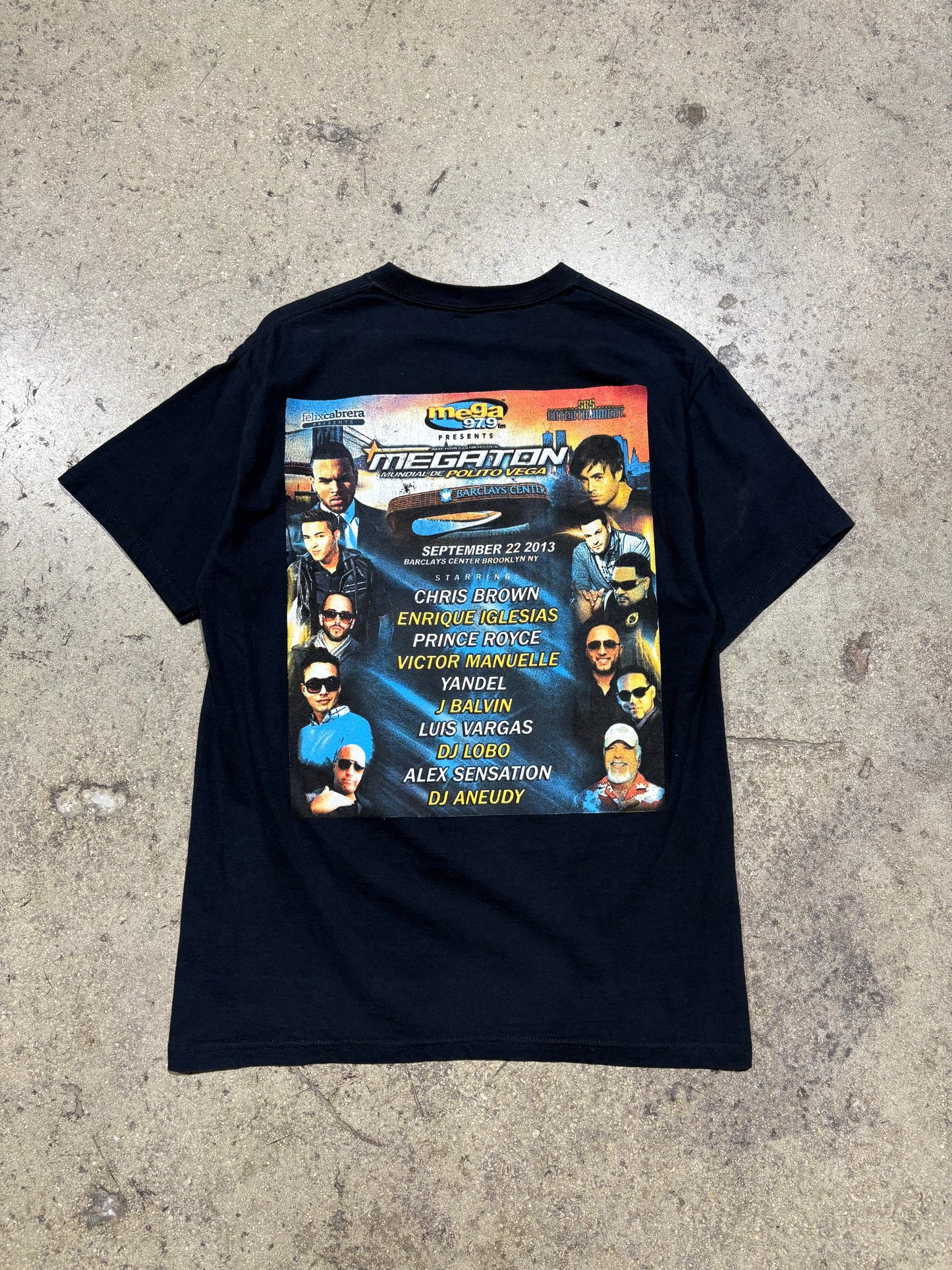 2013 Megaton Latin Music Festival Tee - Black Size Medium (19x27)