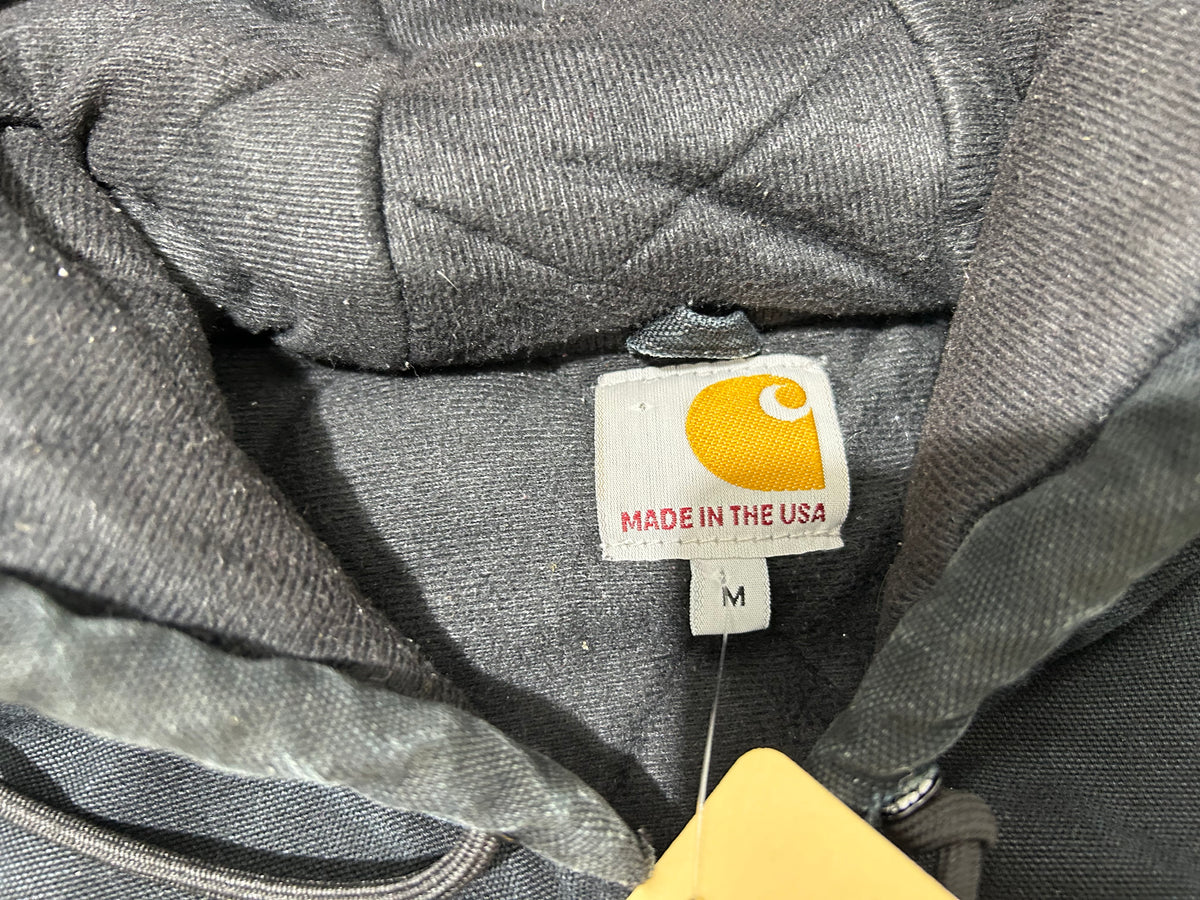Carhartt Hoodie Zip Up Work Jacket - Black Size Medium