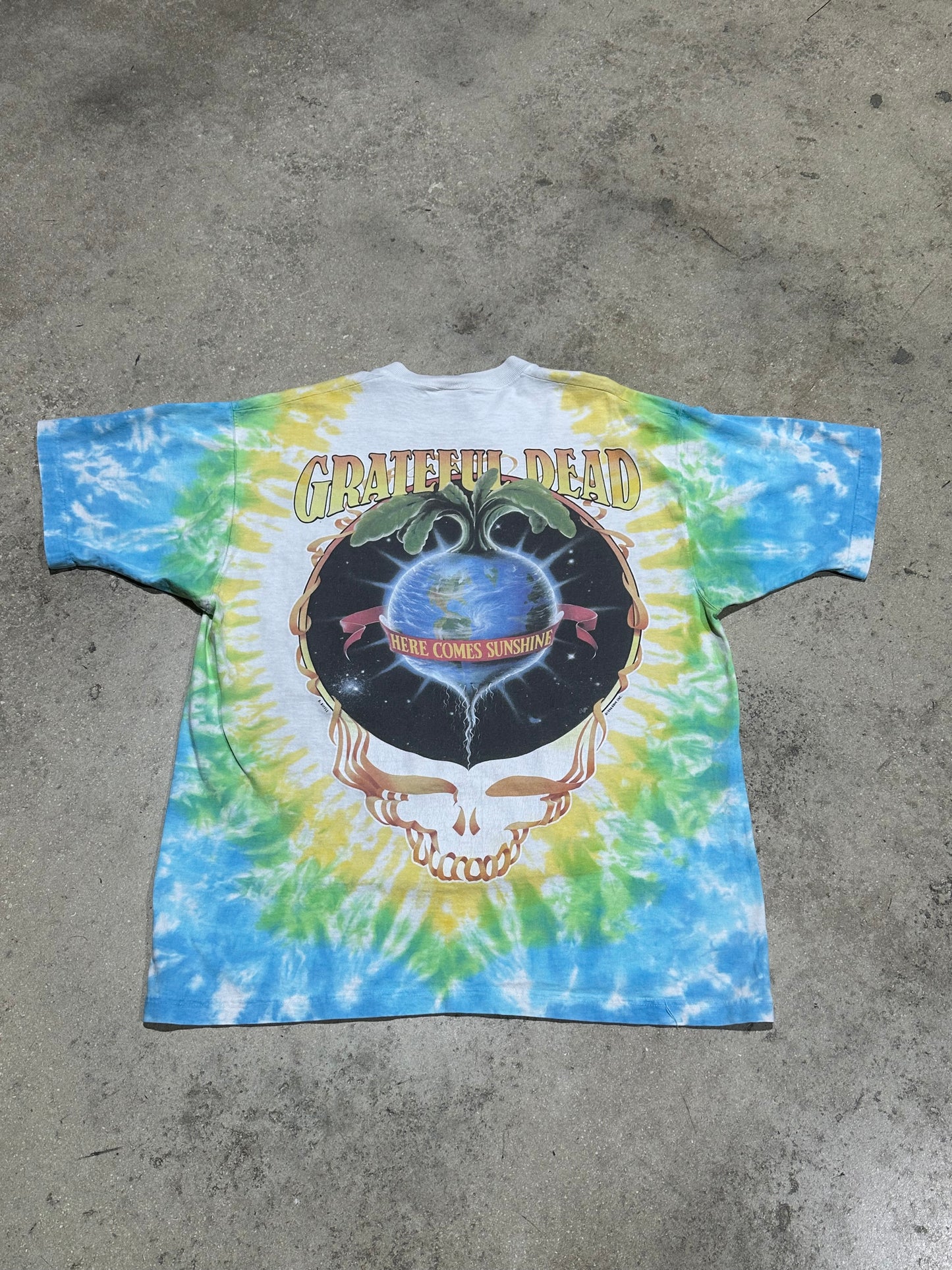 1996 Grateful Dead Let it Grow Here Comes The Sunshine Tee- Tye Dye Size XL