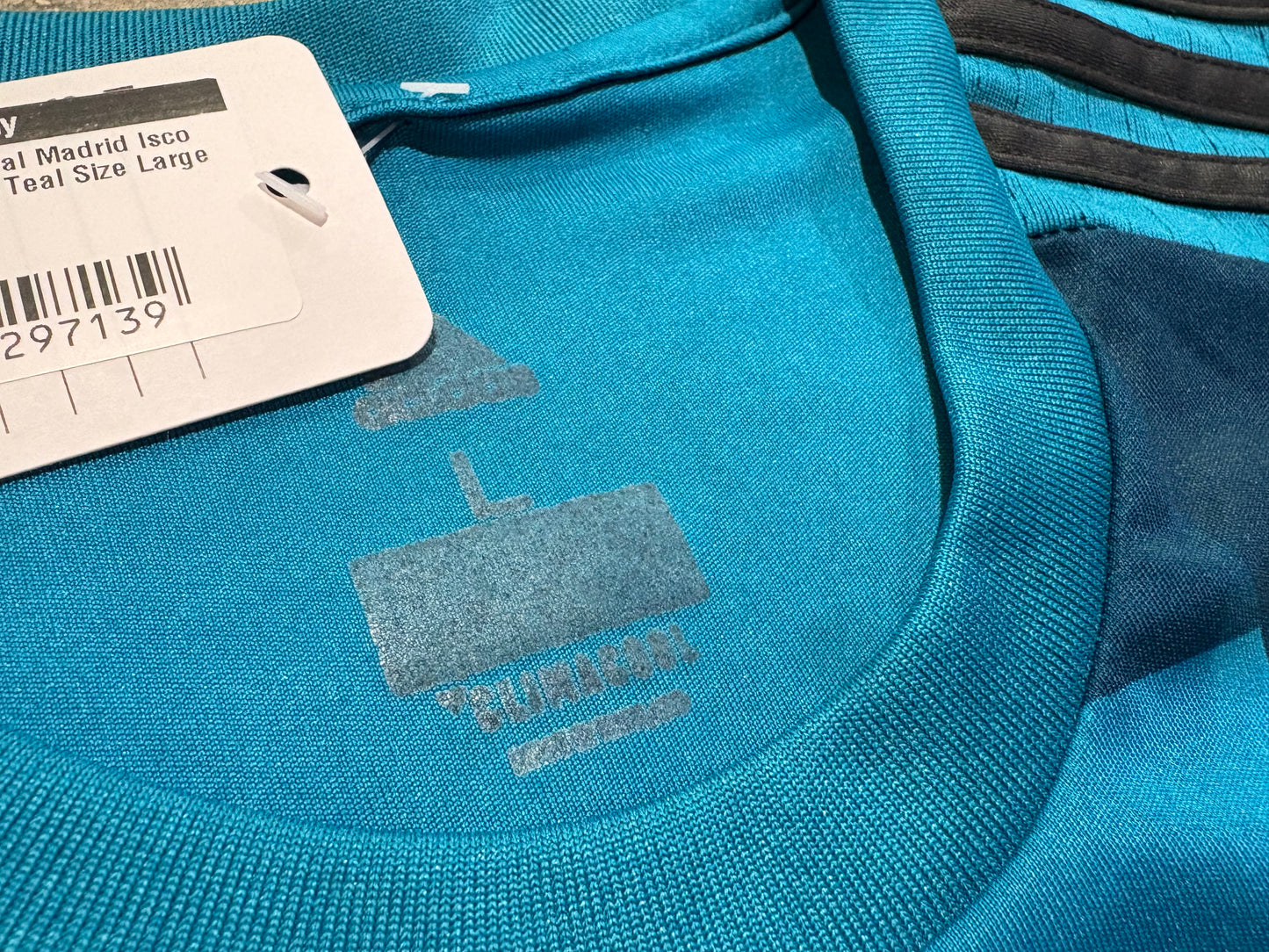 Adidas Real Madrid Isco Jersey - Teal Size Large