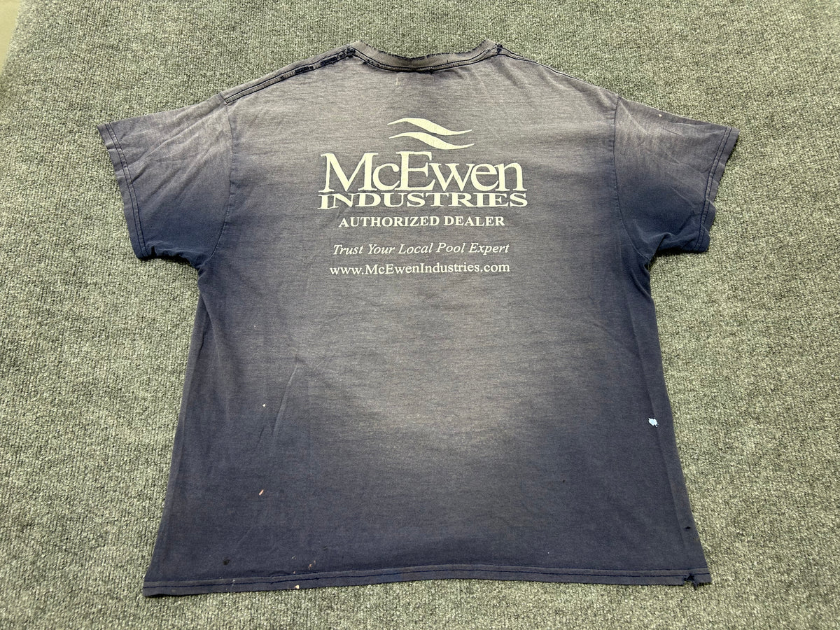 Thrashed McEwen Industries Tee - Faded Navy Size XL