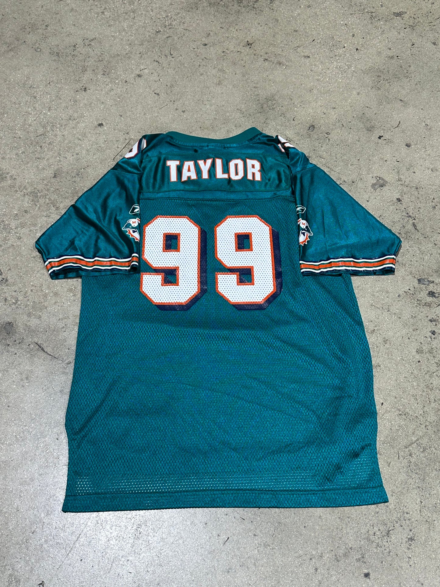 Kid's Miami Dolphins Jason Taylor Football Jersey - Teal Size Youth XL