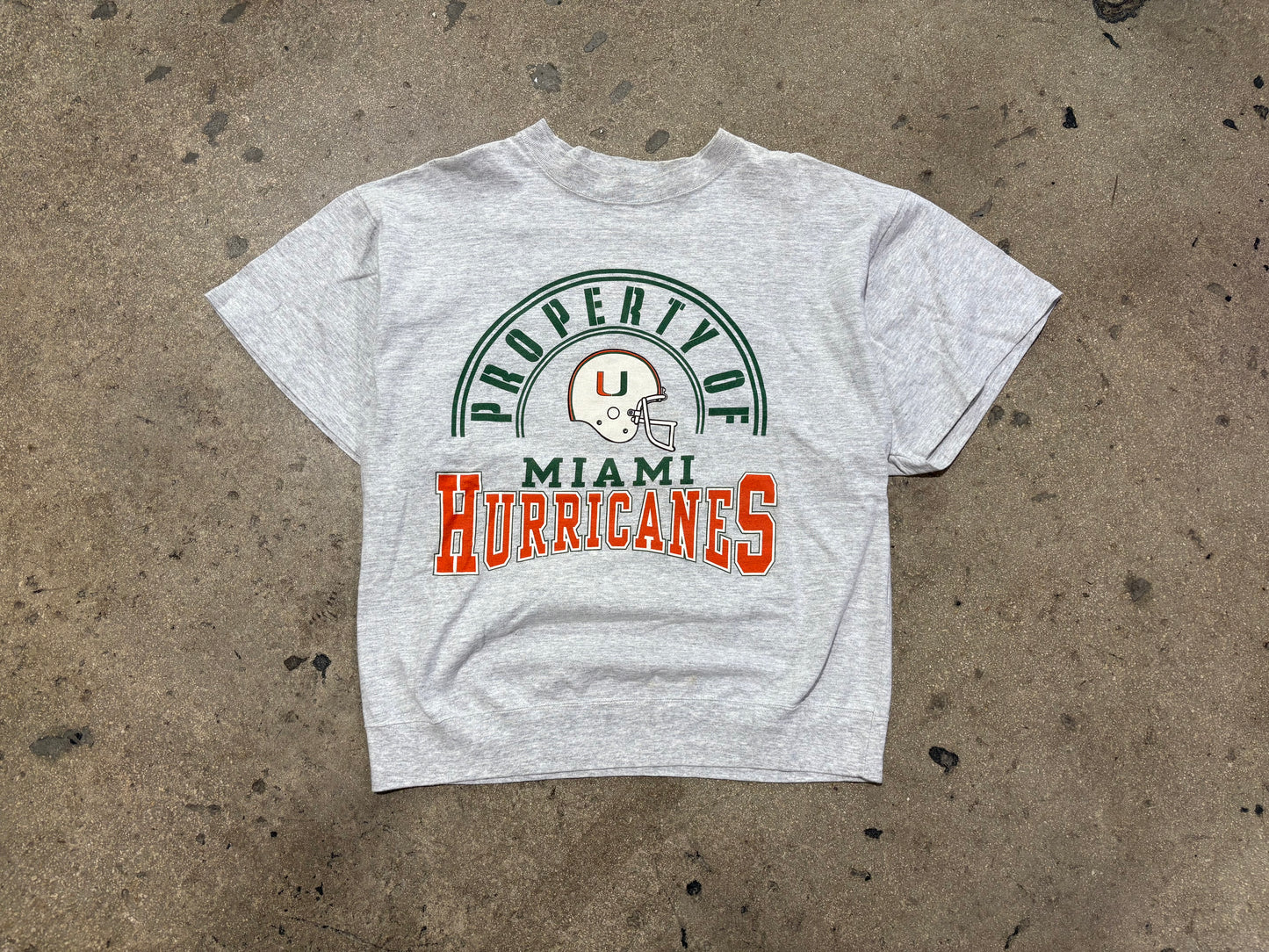 Property of Miami Hurricanes Tee - Grey Size Large