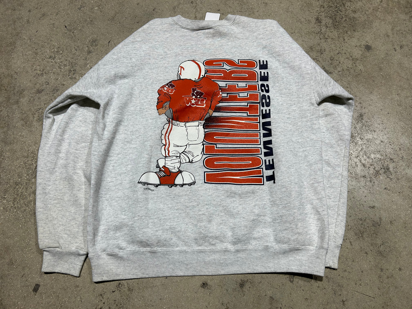 Tennessee Volunteers Character Crewneck - Gray Size XL