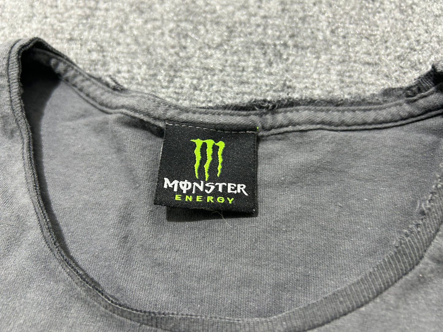 Monster Energy Drink Cutoff Tee - Gray Size Large