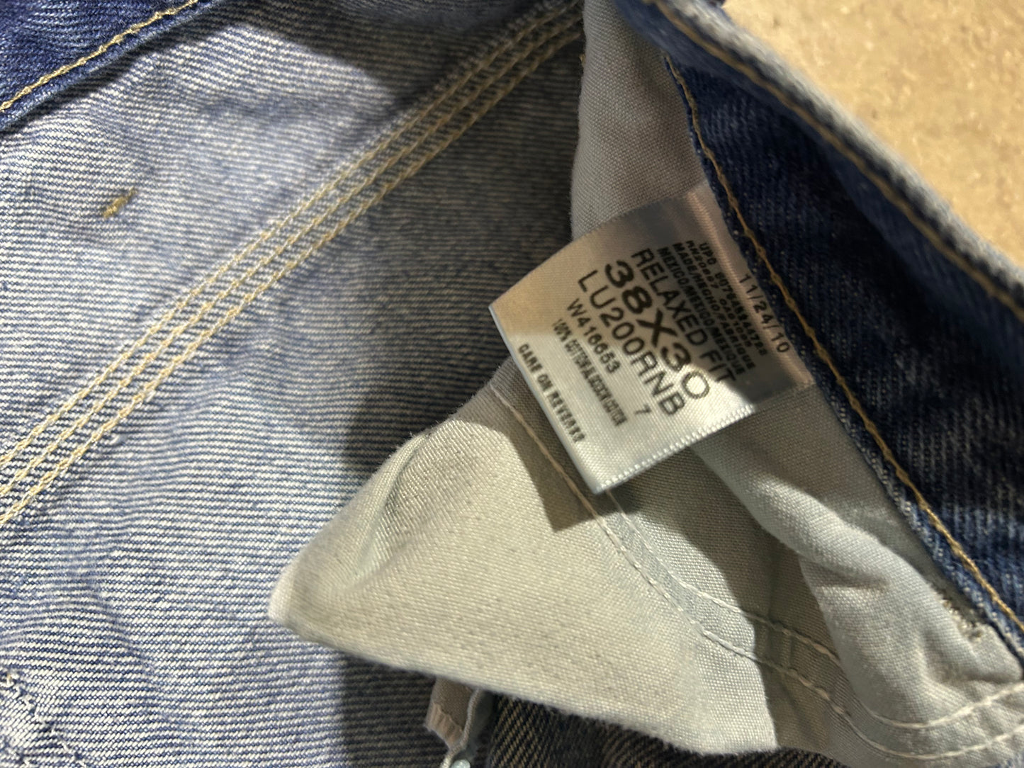 Dickies Relaxed Fit Carpenter Jeans - Light Wash Size 38