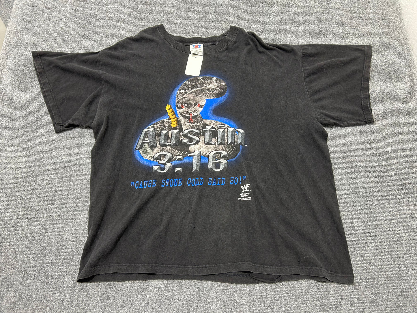 1998 Stone Cold Rattlesnake Tee - Black Size XXL (con)