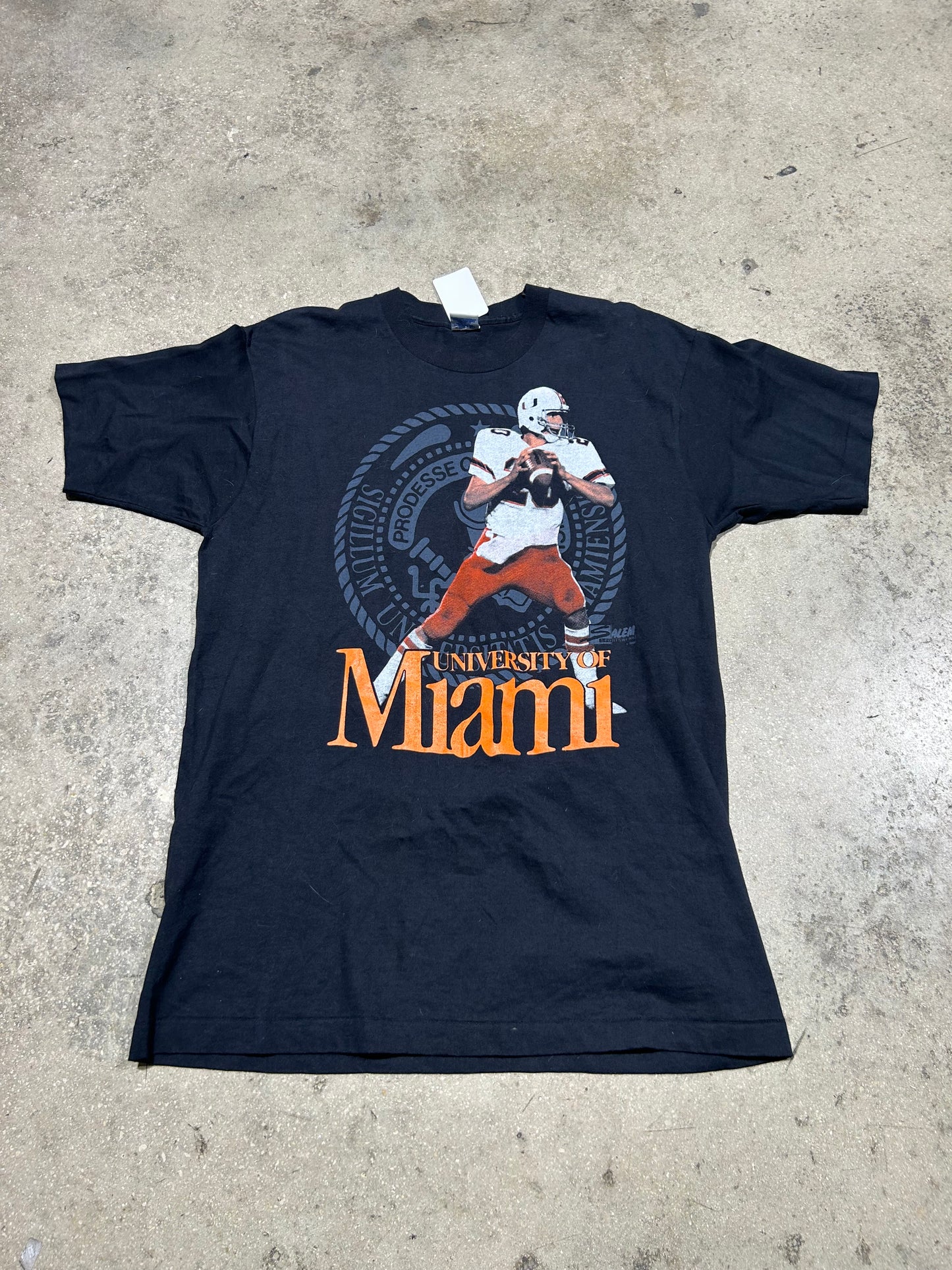 University Of Miami Quarterback Tee - Black Size XL