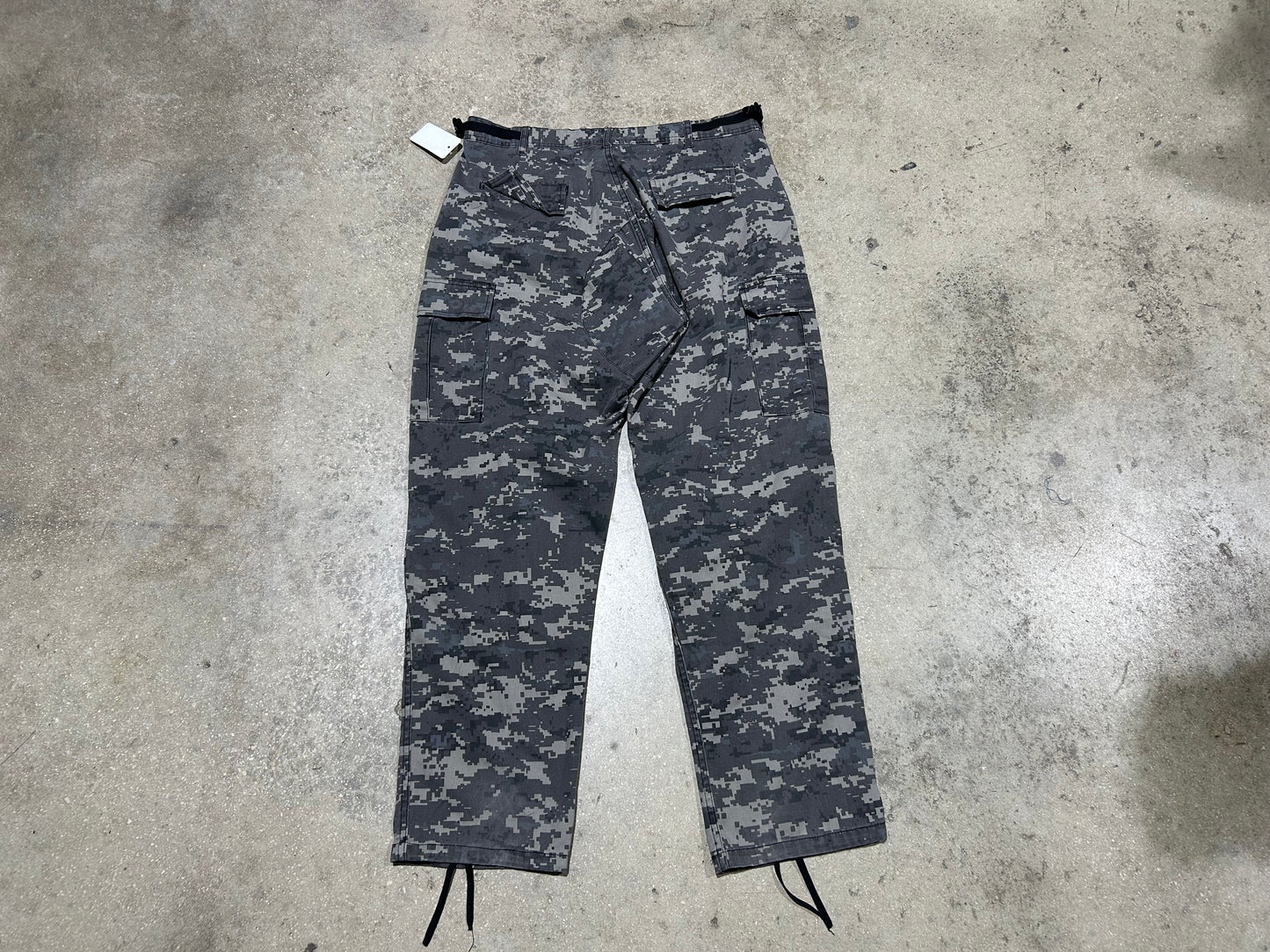 Combat Digital Camo Print Pants - Gray Size Large