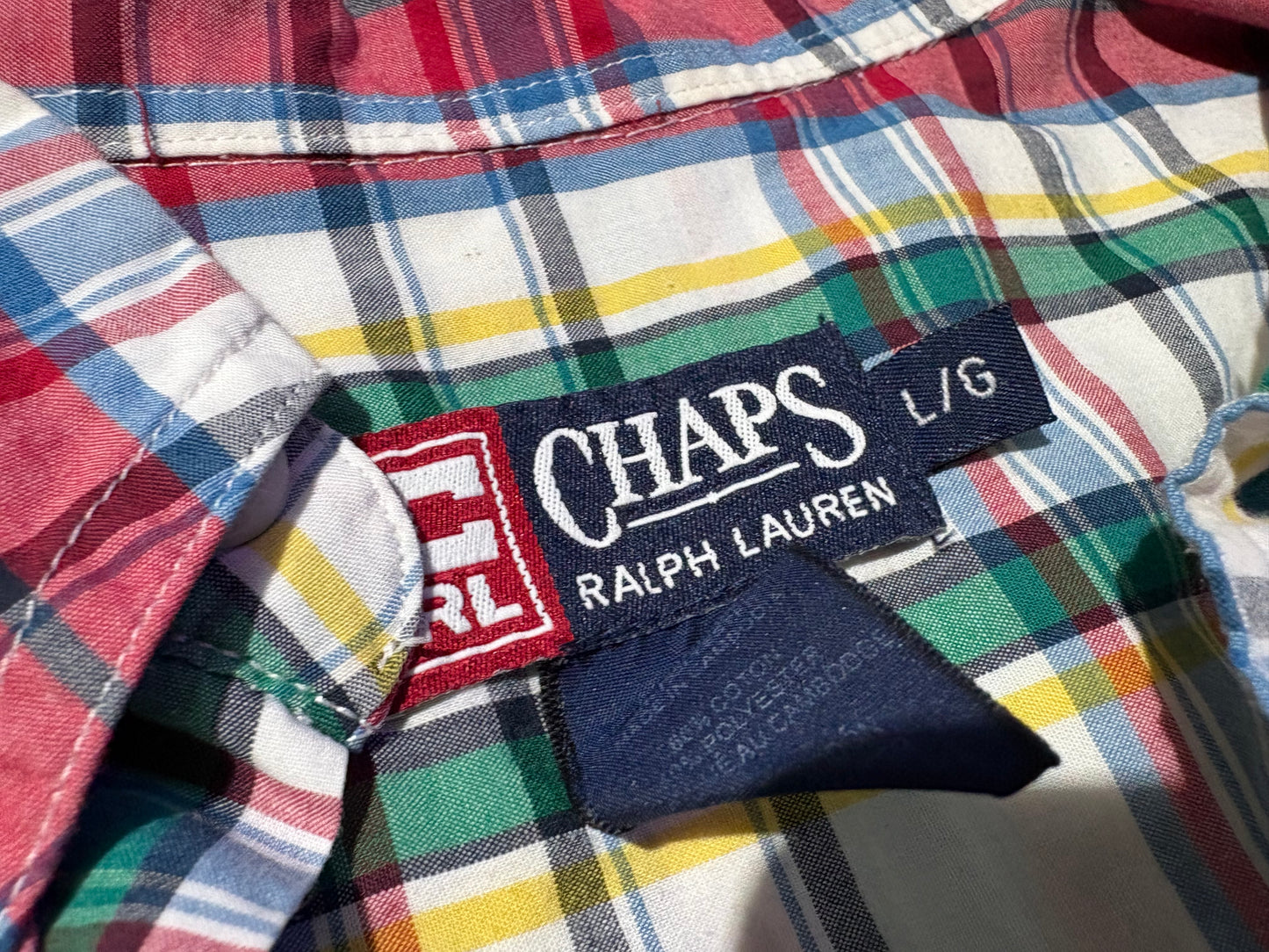 Chaps Ralph Lauren Plaid Button Up Shirt - Multicolor Size Large