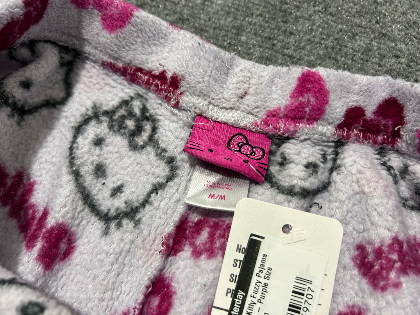 Hello Kitty Fuzzy Pajama Shorts - Purple Size Medium