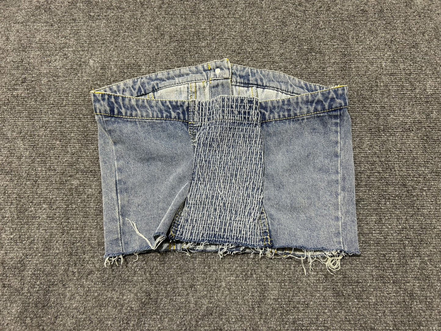 Denim Button Corset Top - Blue Size Medium