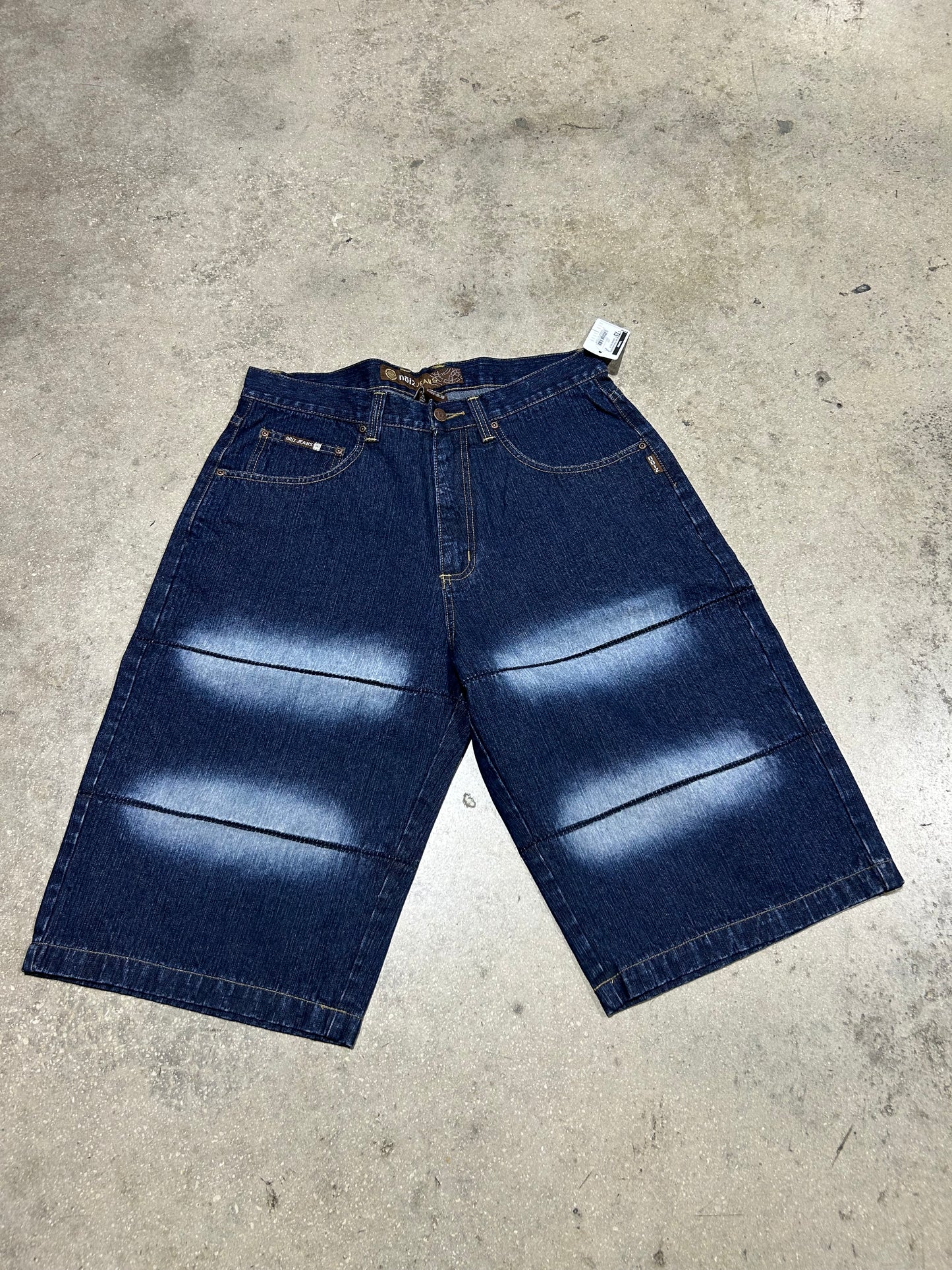 Noiz Panel denim Shorts - Dark Blue Size 34