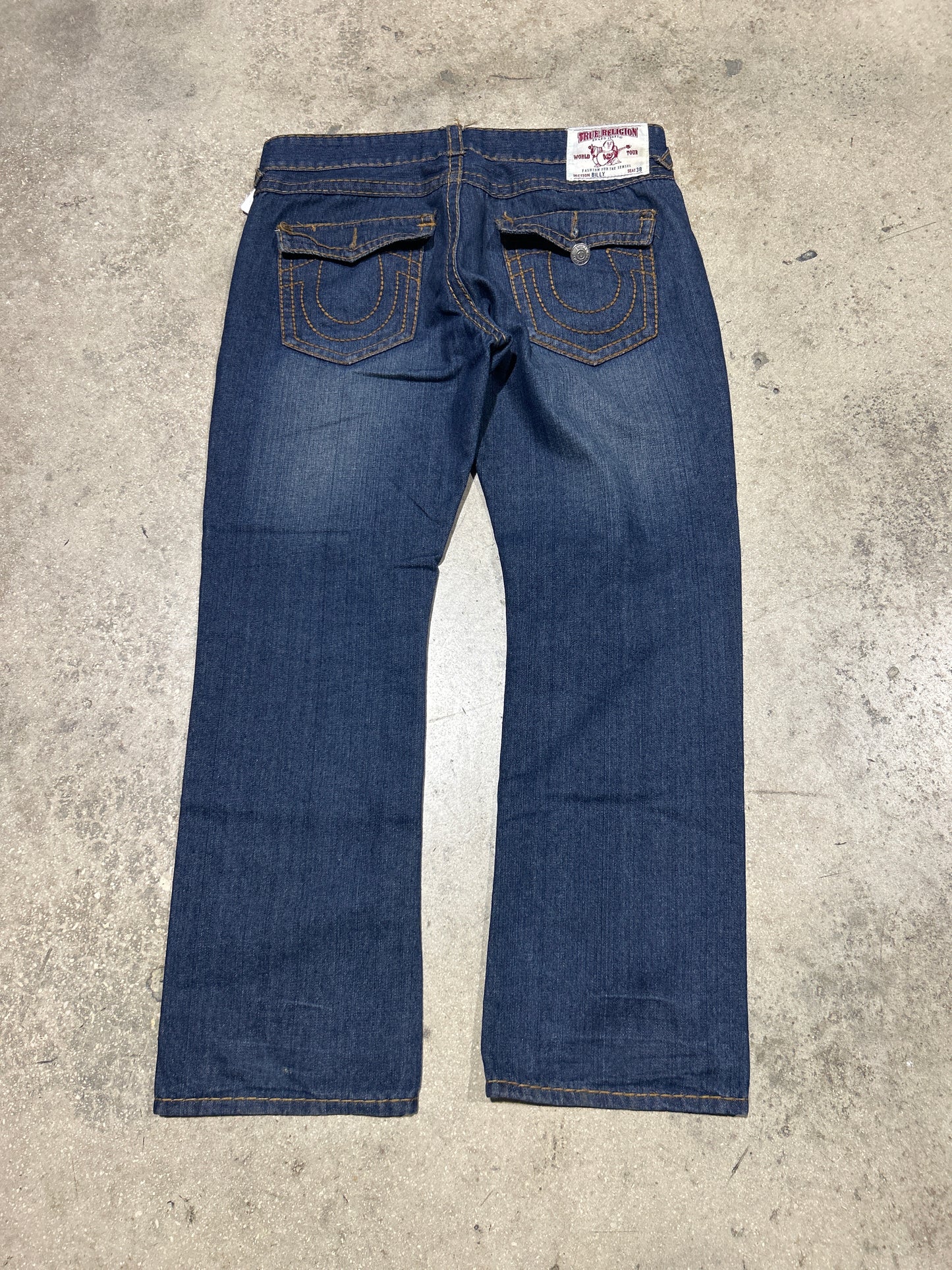True Religion Billy Baggy Jeans - Blue Size 38
