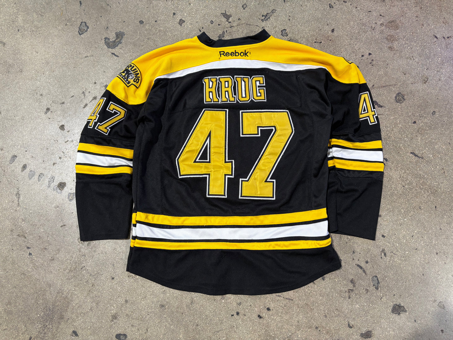 Reebok Boston Bruins Krug #47 Authentic Jersey Size 52