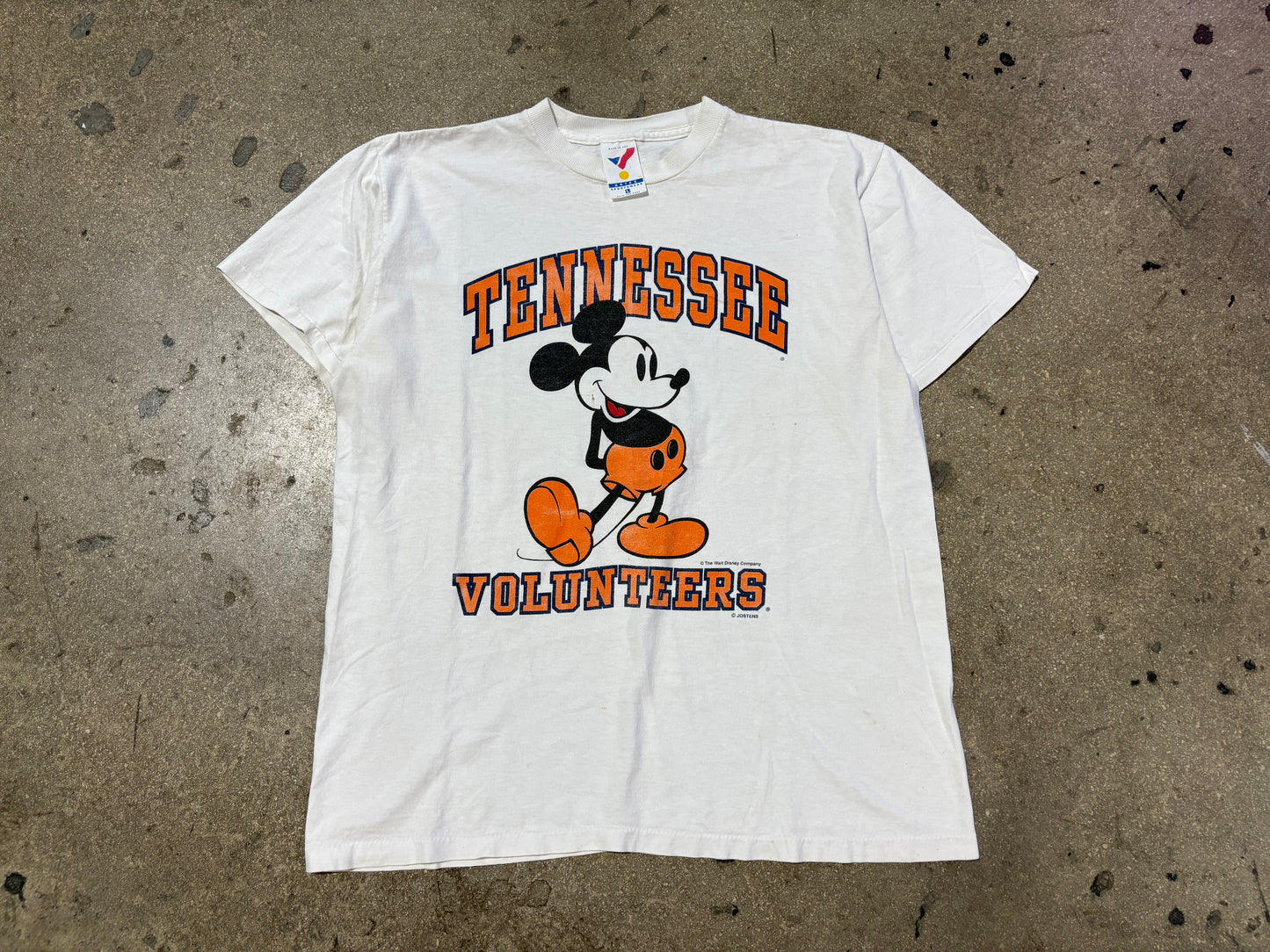 Tennessee Volunteers Mickey Tee - White Size Large