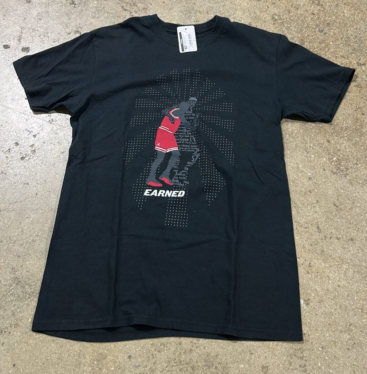 Jordan Flu Game Tee - Black Size Large