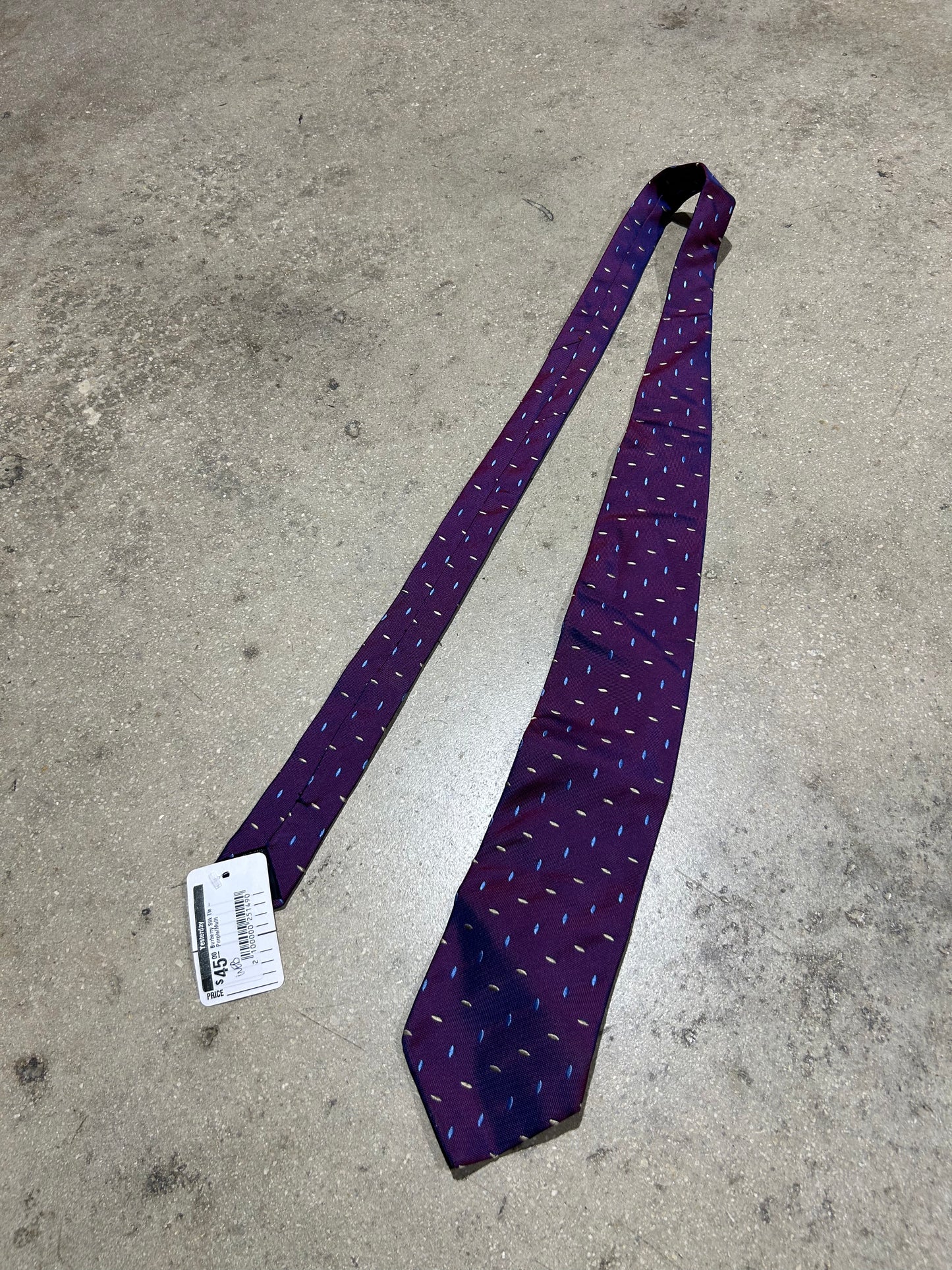 Burberry Silk Tie - Purple/Multi