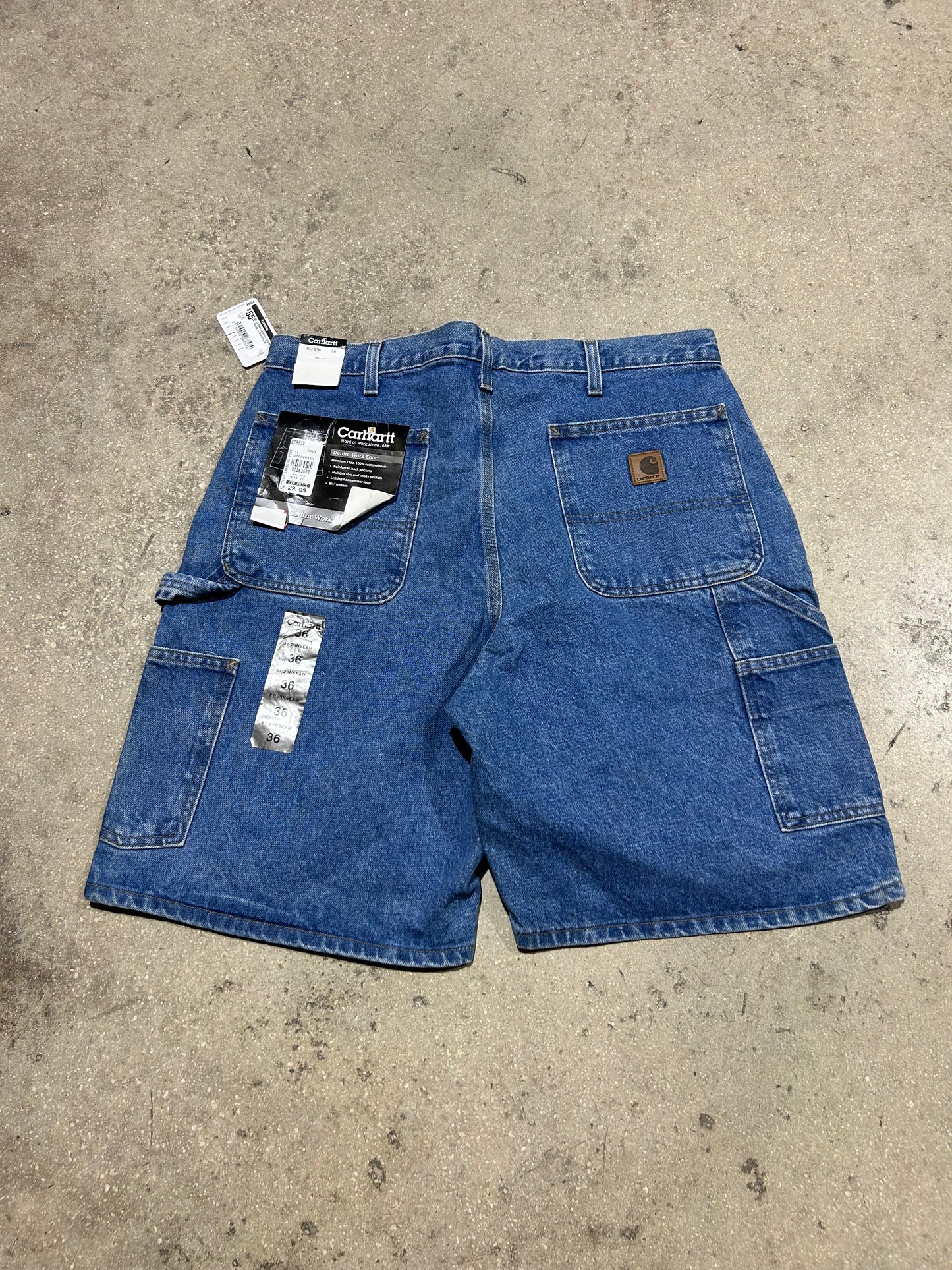 Carhartt Carpenter Denim Shorts - Blue Size 36