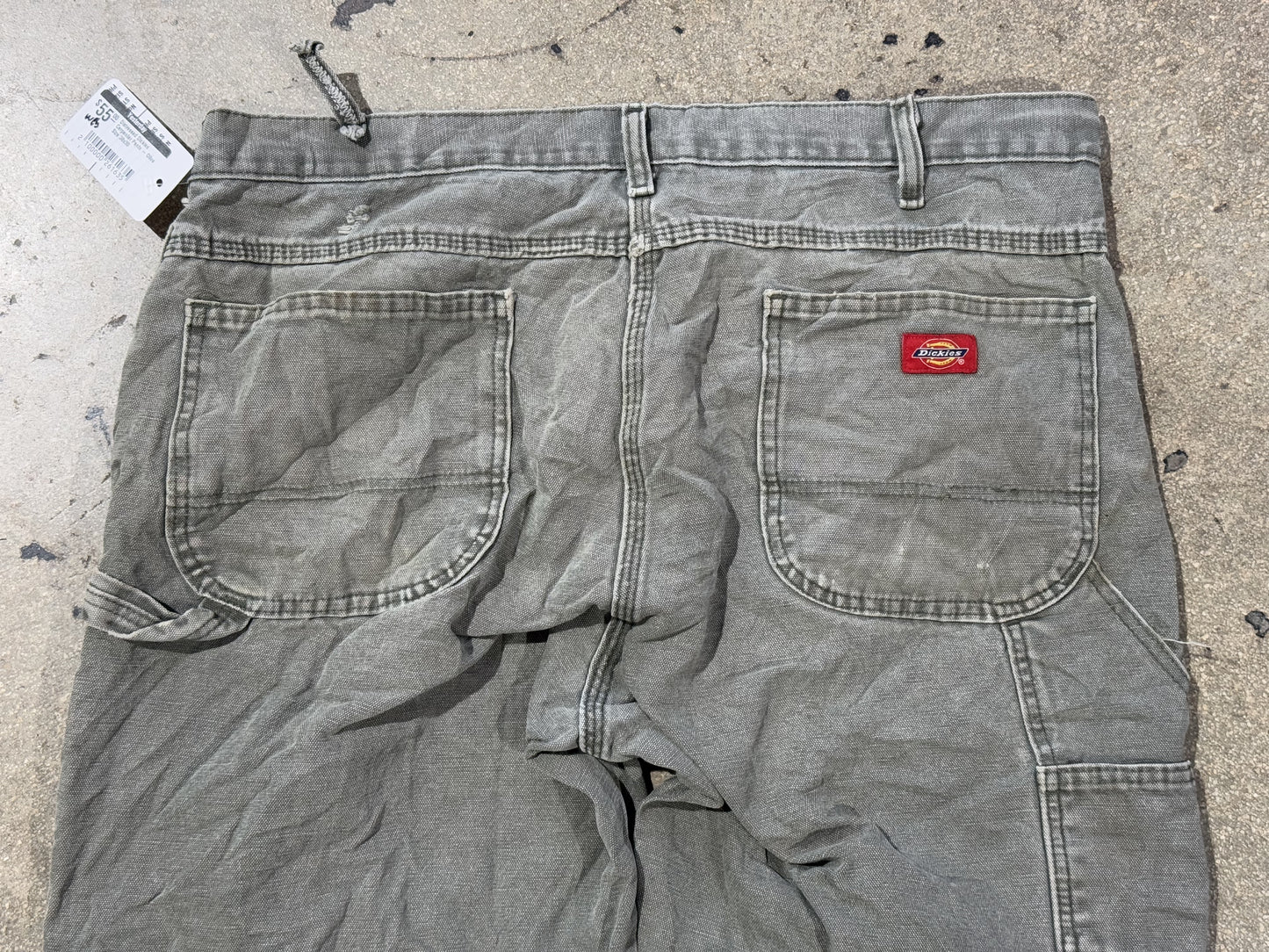 Distressed Dickies Carpenter Pants - Olive Size 38x30