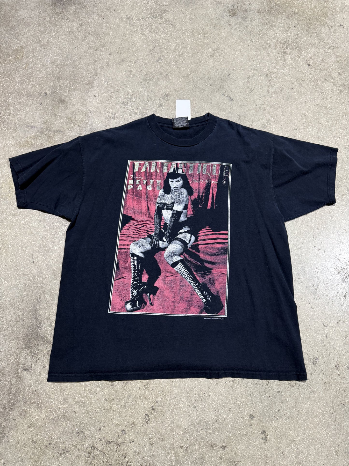 90s Betty Page Fantastique Tee - Black Size XL