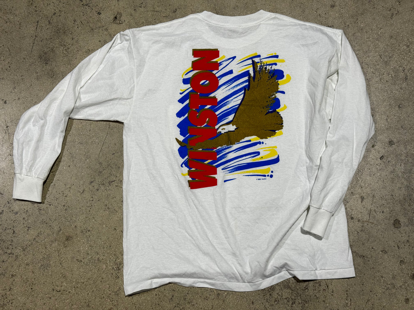 1992 Thats Worth A Winston Pocket L/S - White Size XL