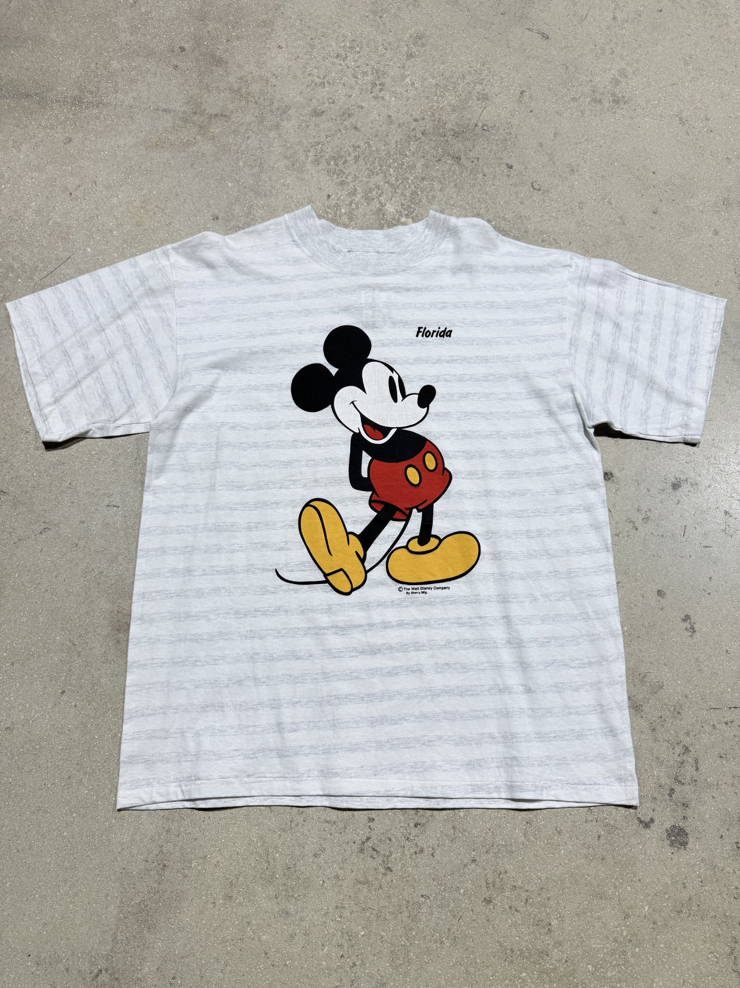 Mickey Mouse Florida Striped Tee - White Size XL