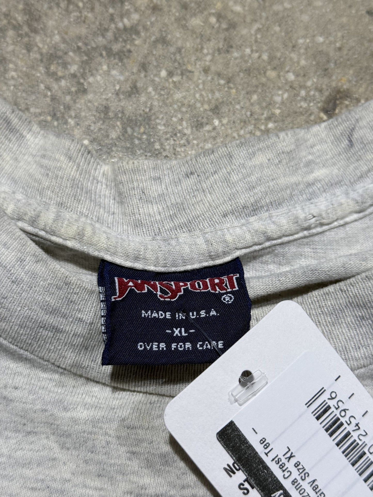 90s Arizona Crest Tee - Ash Grey Size XL