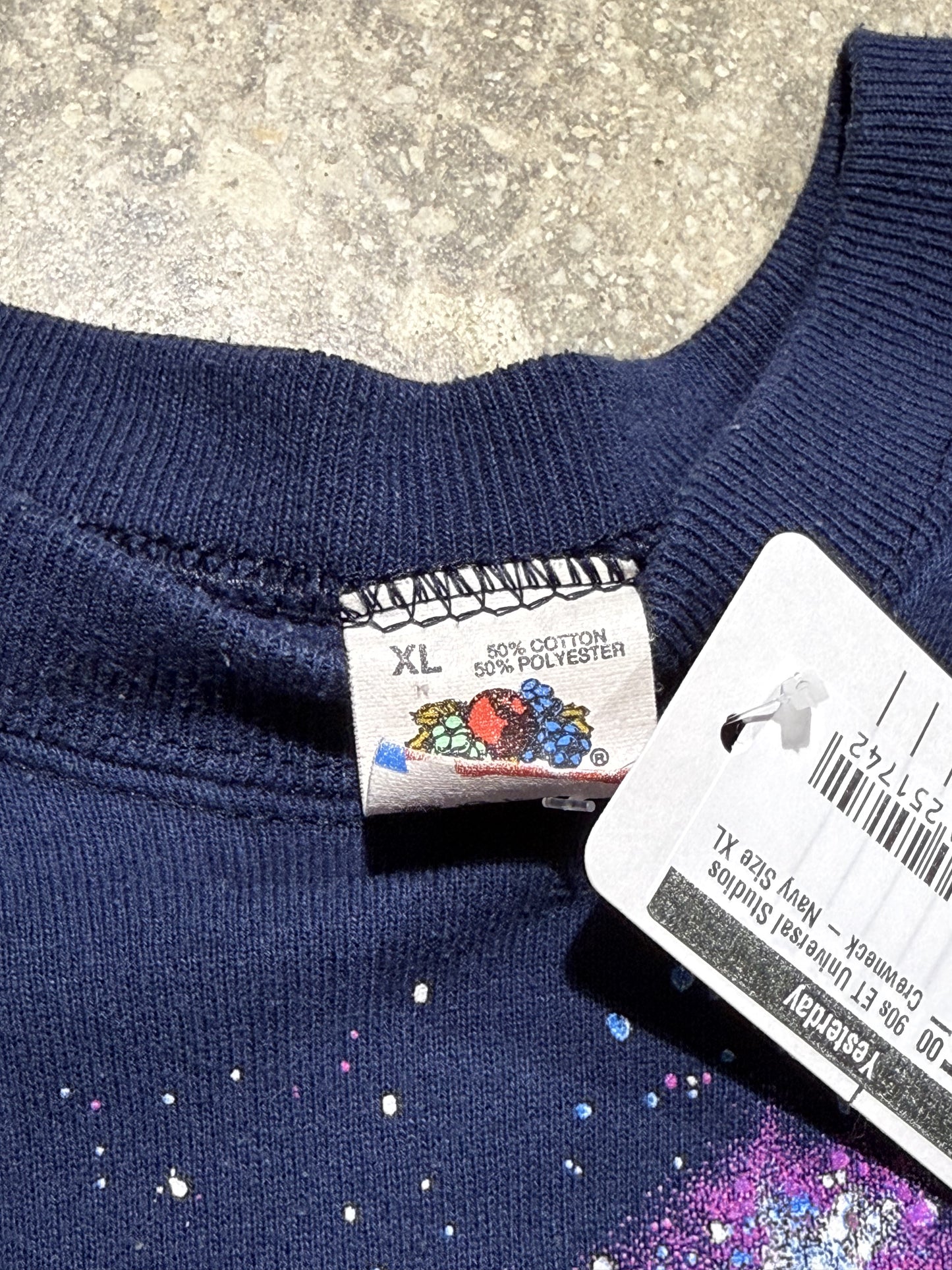 90s ET Universal Studios Crewneck - Navy Size XL