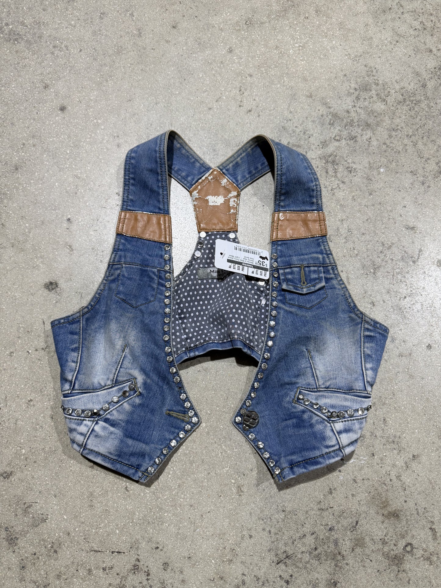 Women's Miss Curry Jeans Denim Vest - Light Wash Size Small