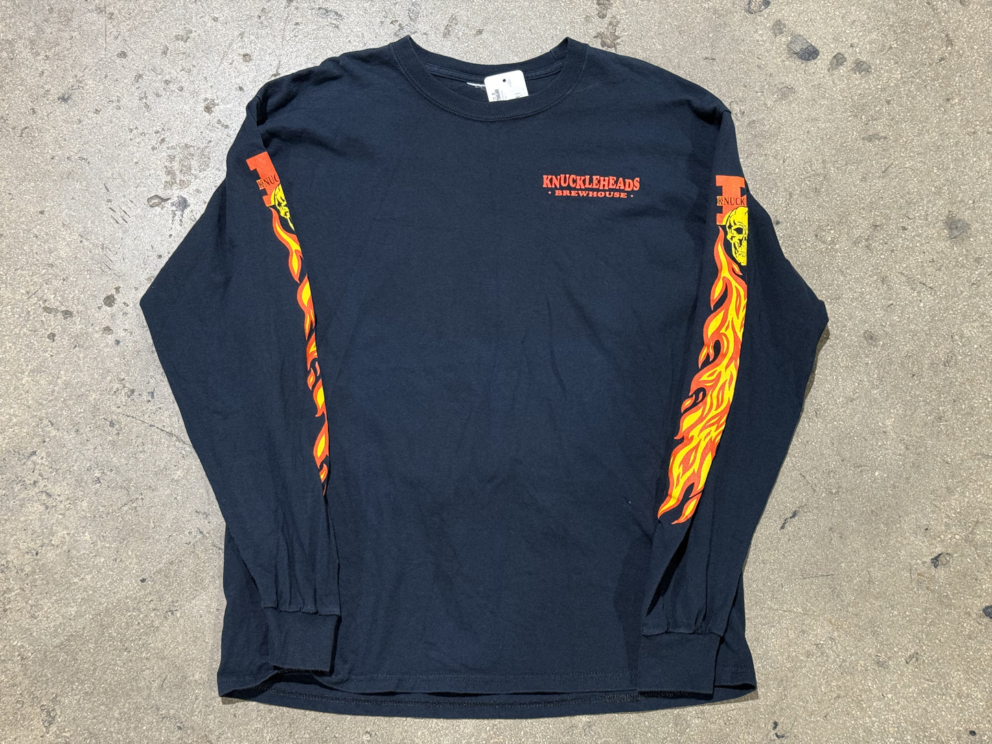 Knuckleheads Brewhouse Fire Longsleeve Tee - Black Size XL