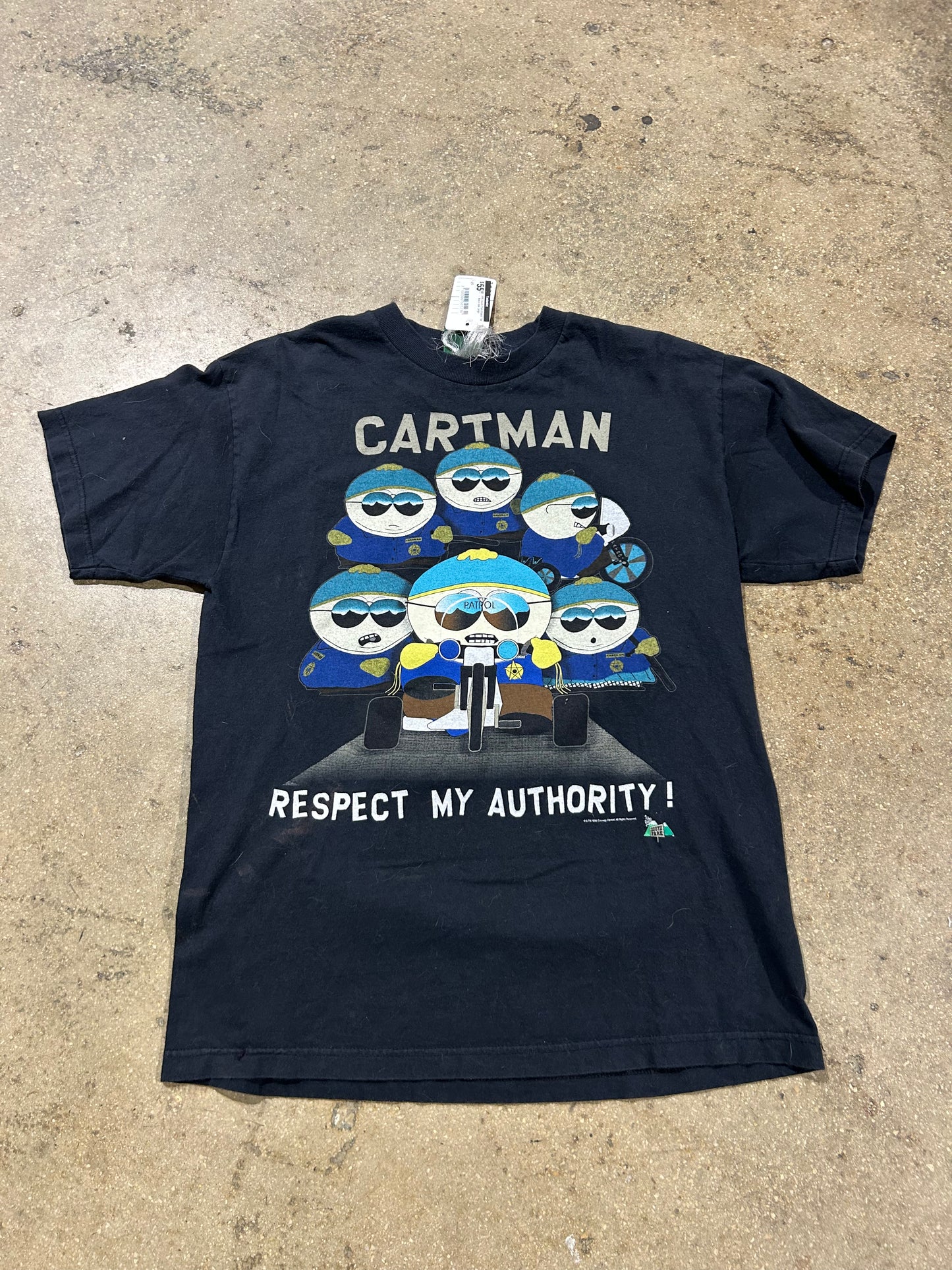 1995 South Park Police Tee - Black Size Large