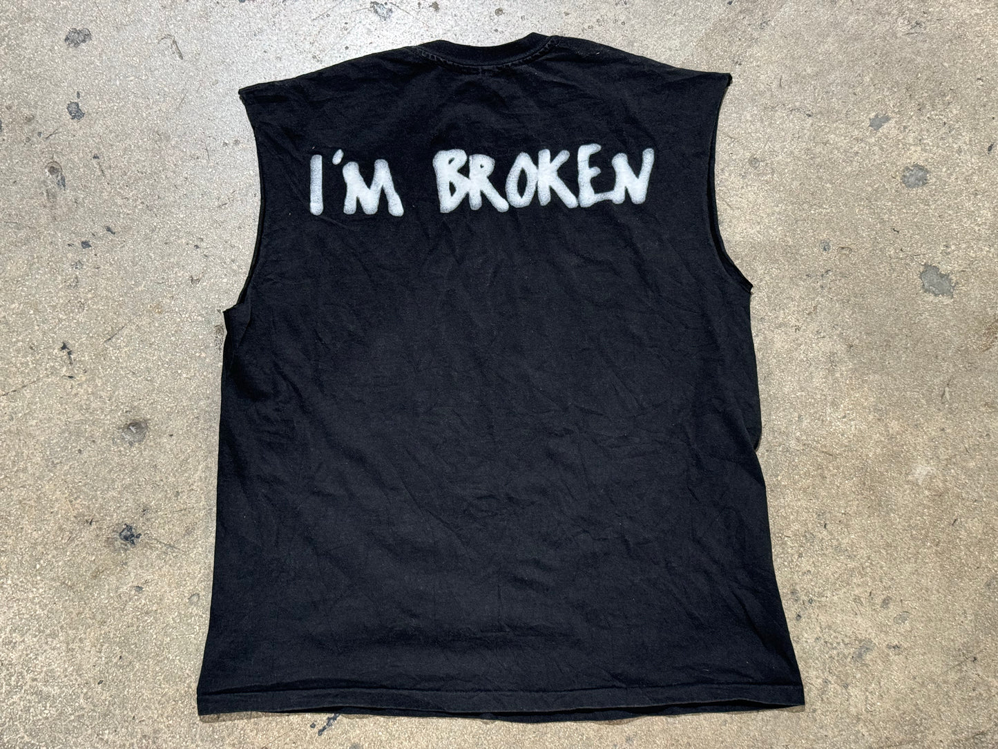 1995 Pantera Im Broken Cut Off Sleeve Tee - Black Size XL