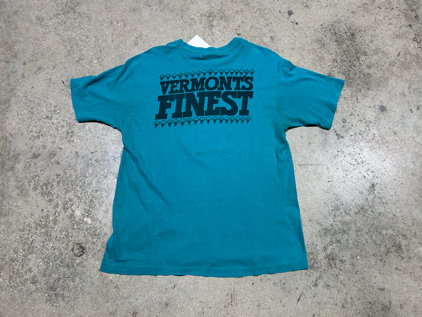 1985 Ben & Jerry Tee - Green Size Large