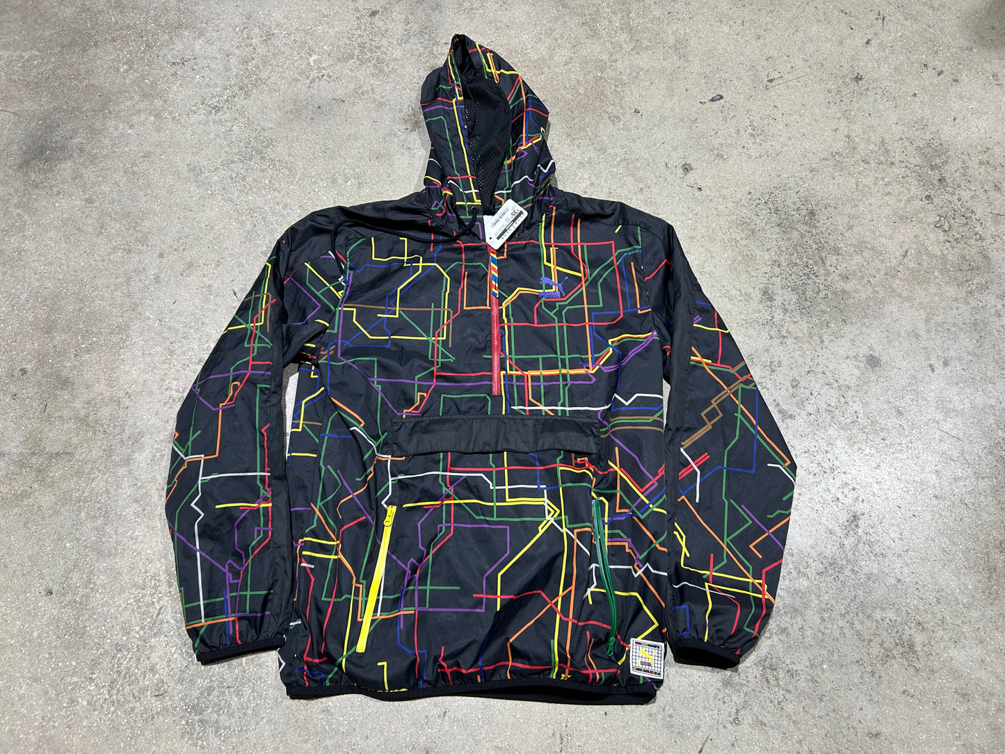 Dee & Ricky Puma Pullover Jacket - Black Size Large (con)