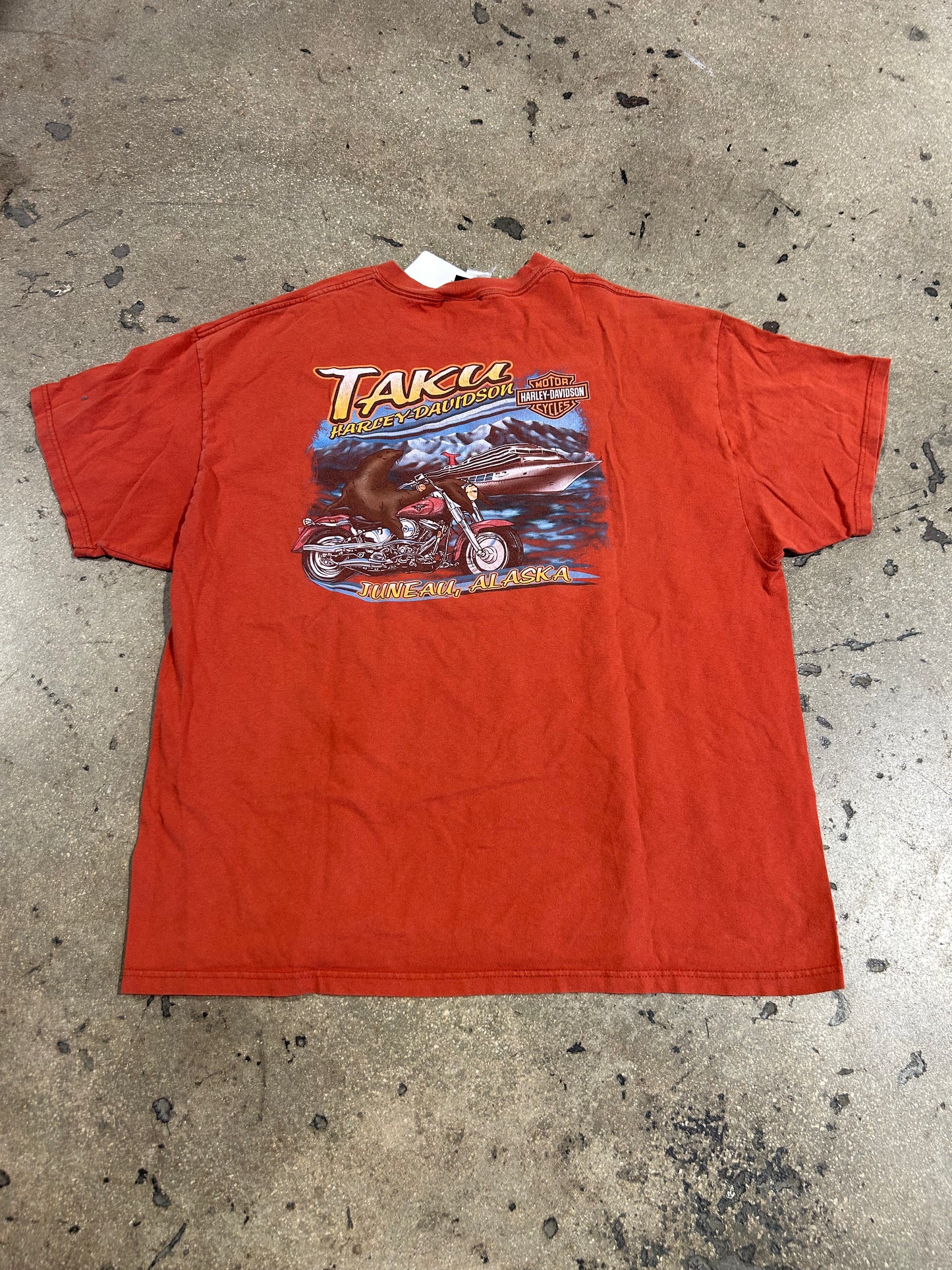 2004 Harley Davidson Alaska Tee - Orange Size XXL
