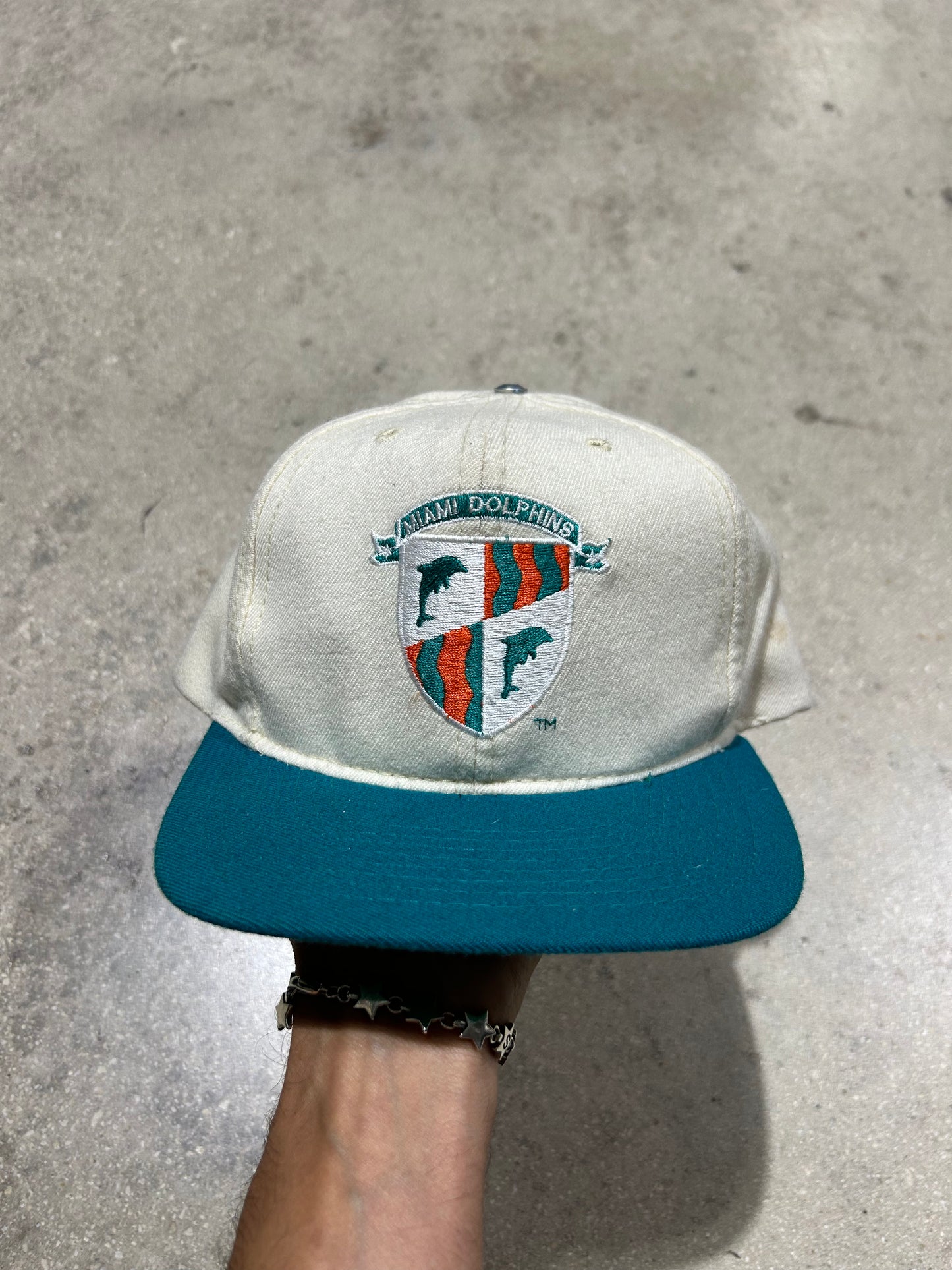 Miami Dolphins Emblem Hat - Teal/Cream
