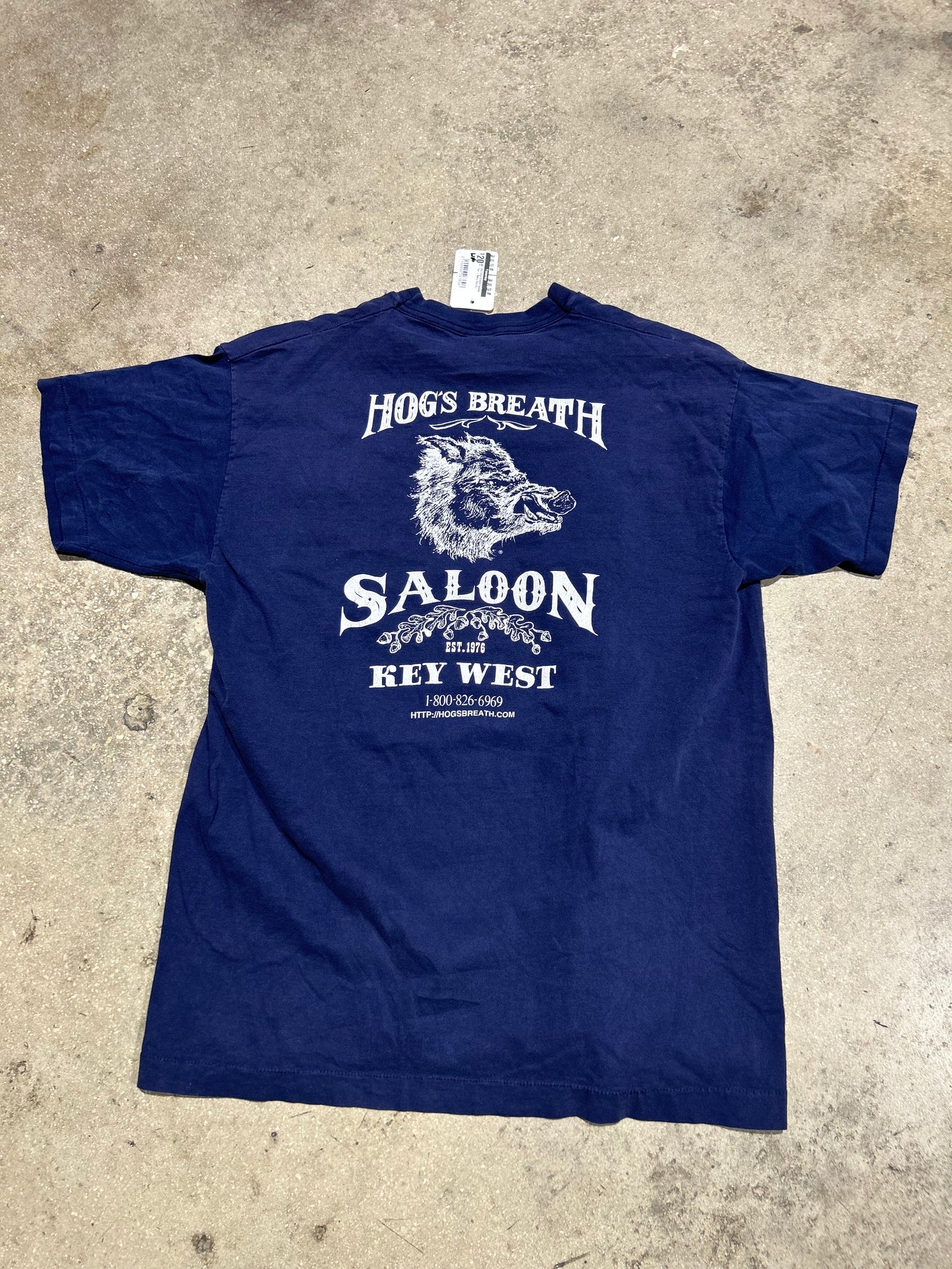 90s Hogs Breath Saloon Tee - Navy Size XL
