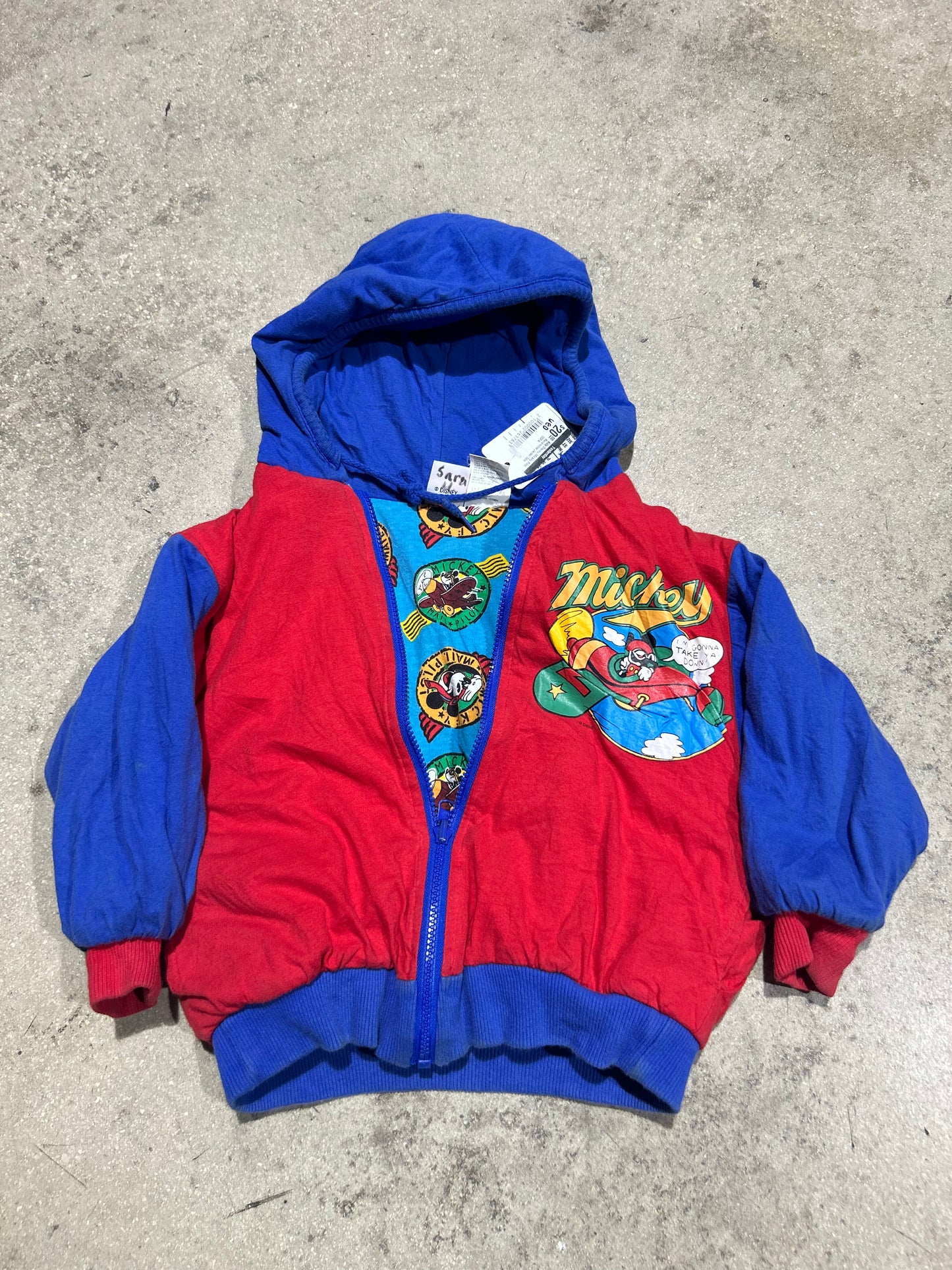 Kids Disney Mickey Pilot Reversible Jacket Size OSFA
