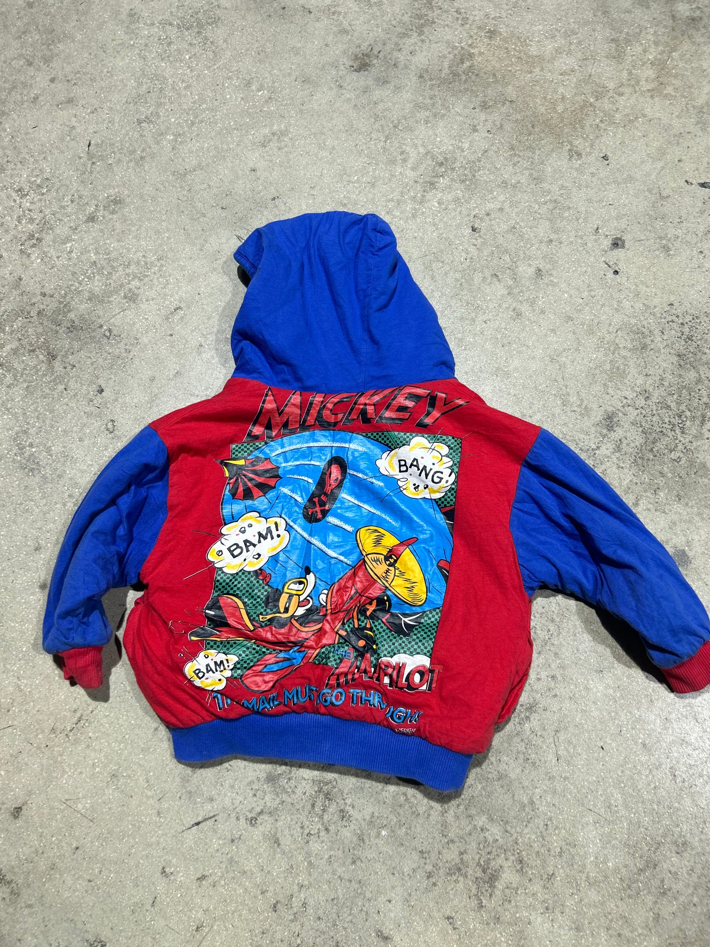 Kids Disney Mickey Pilot Reversible Jacket Size OSFA