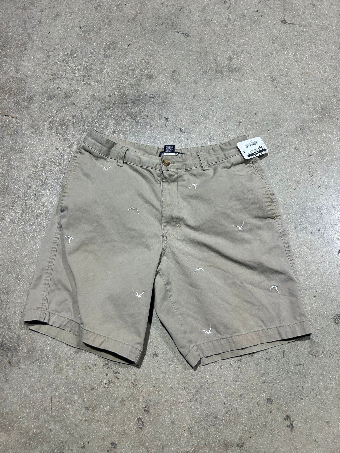 Chaps Bird Board Shorts - Beige Size 32