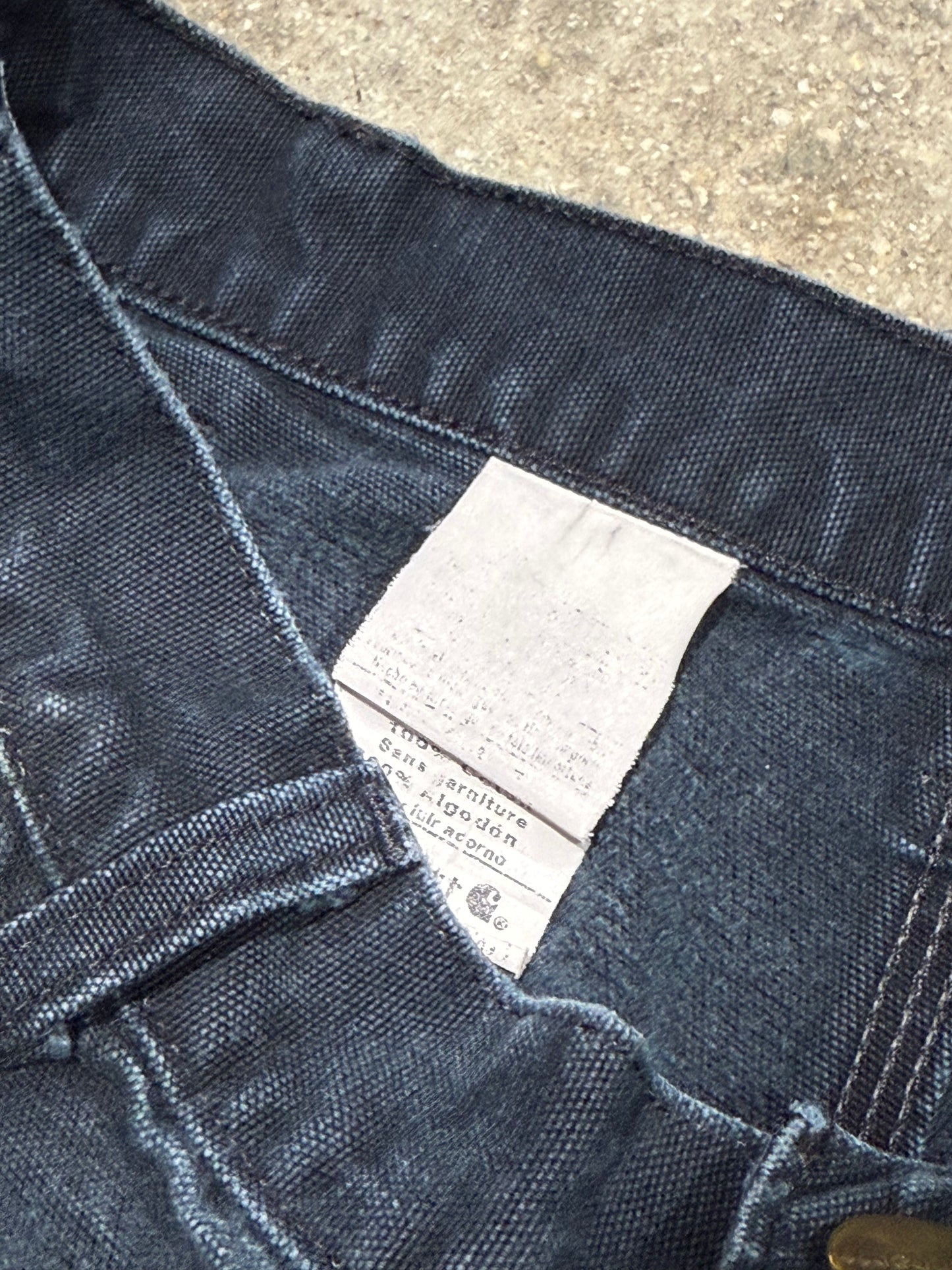 Distressed Carhartt Carpenter Pants - Black Size 33x30