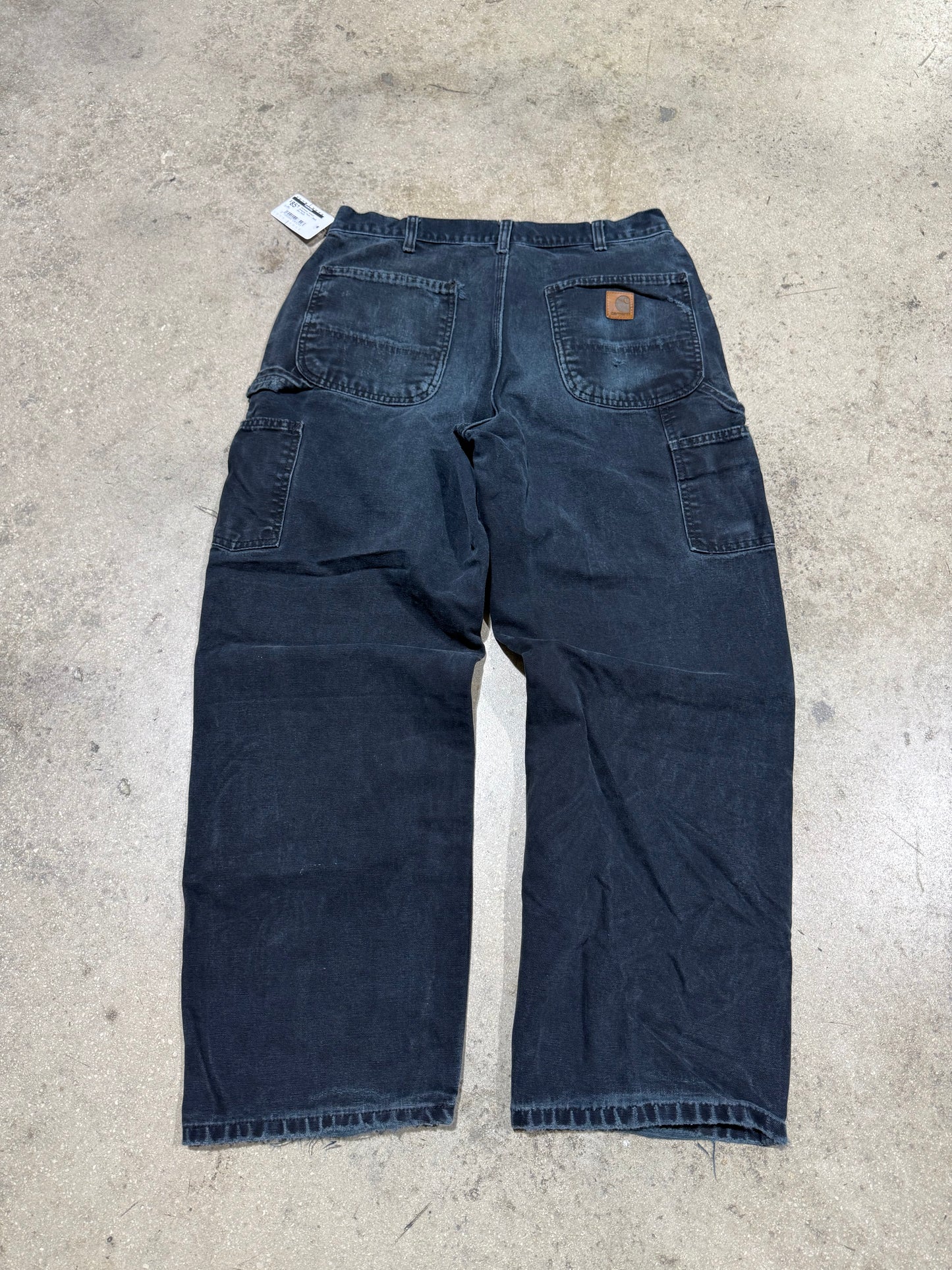 Distressed Carhartt Carpenter Pants - Black Size 33x30