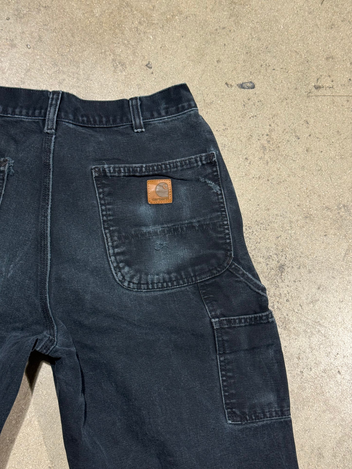 Distressed Carhartt Carpenter Pants - Black Size 33x30