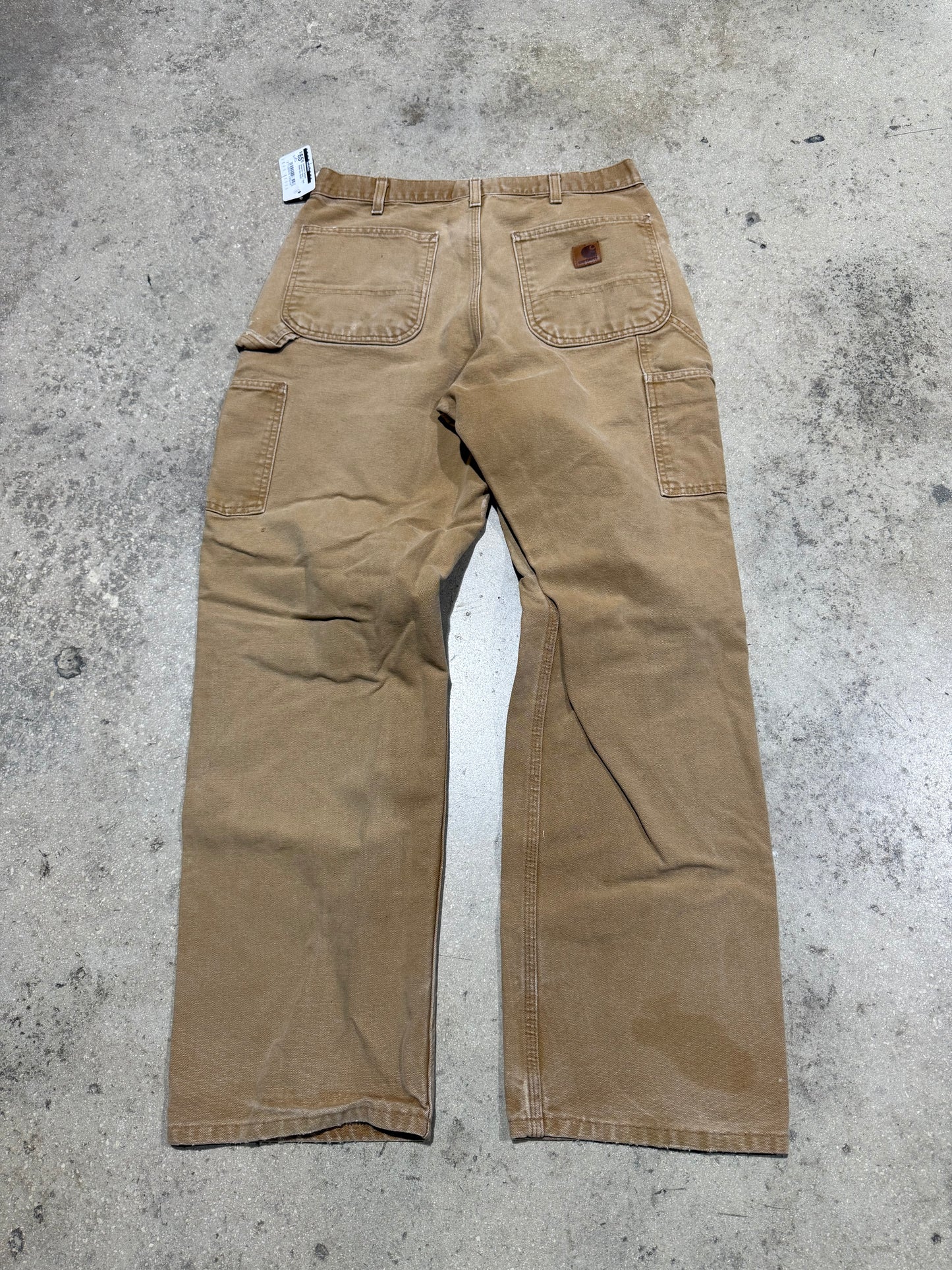 Distressed Carhartt Carpenter Pants - Dark Khaki Size 32x32