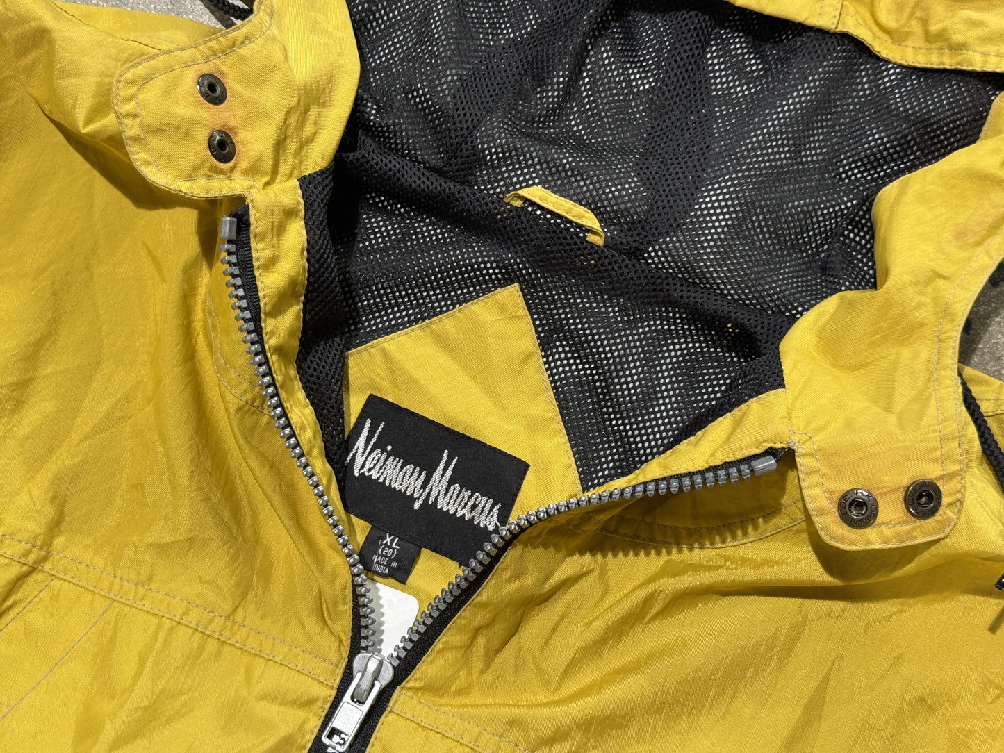 80s Neiman Marcus Packable Jacket - Mustard Size XL