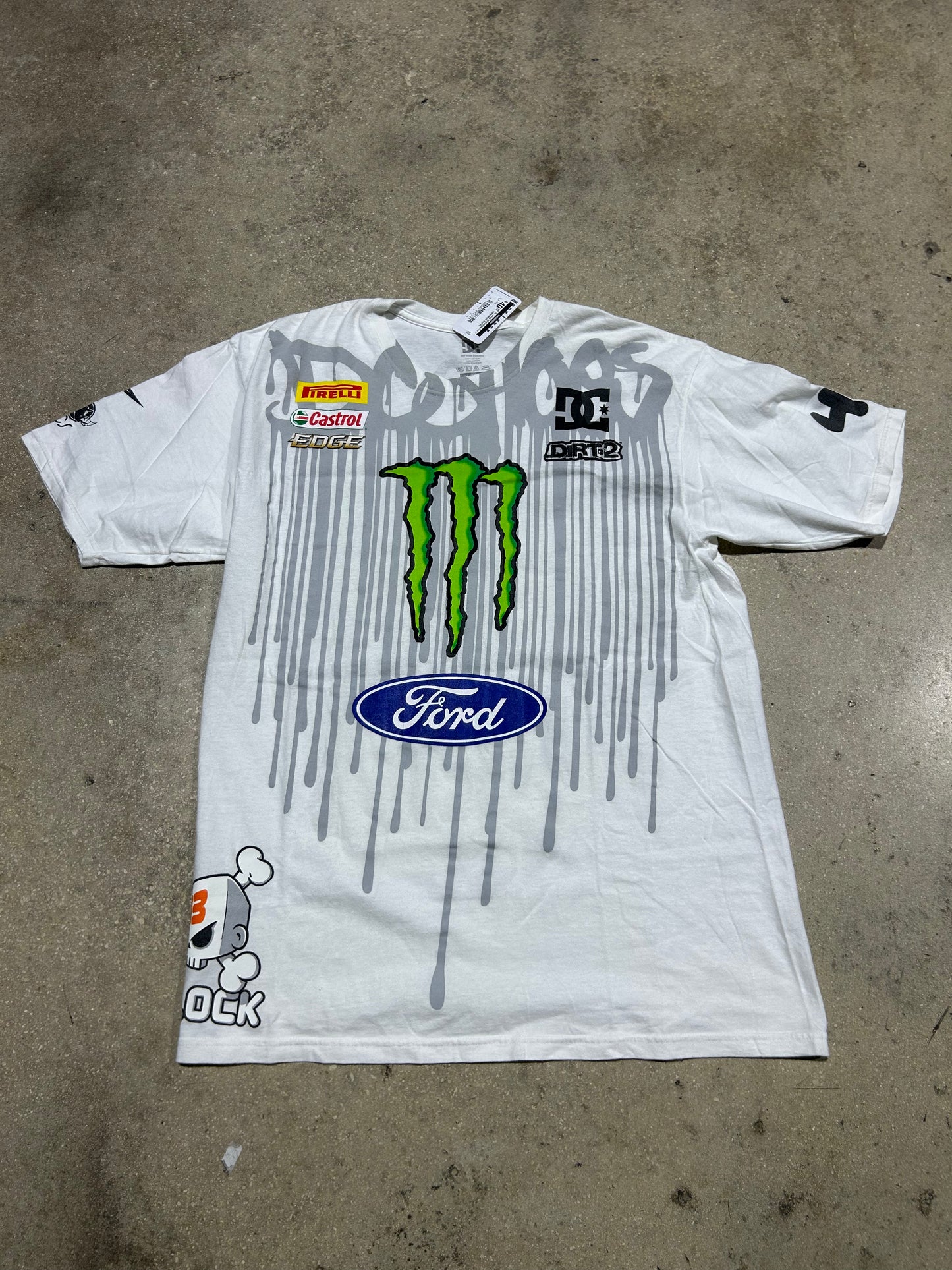 DC Block 43 Dirtbike Tee - White/Multi Size XL