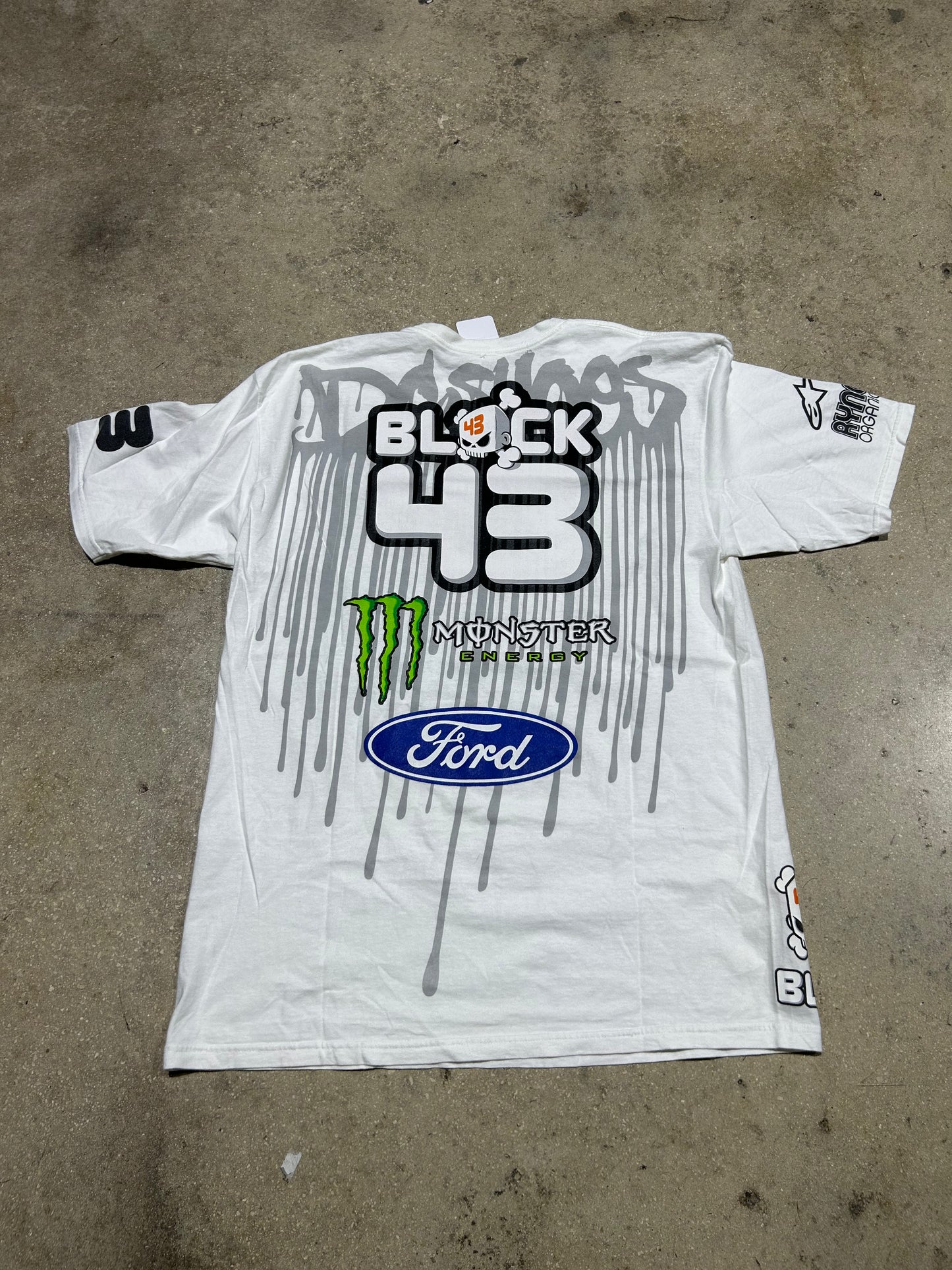 DC Block 43 Dirtbike Tee - White/Multi Size XL