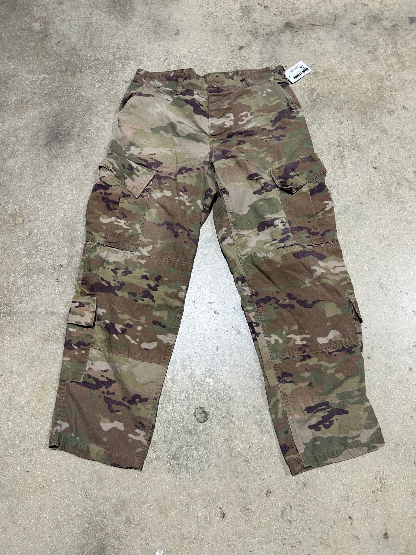 Splatter Camo Cargo Pants - Faded Olive Size 34x30