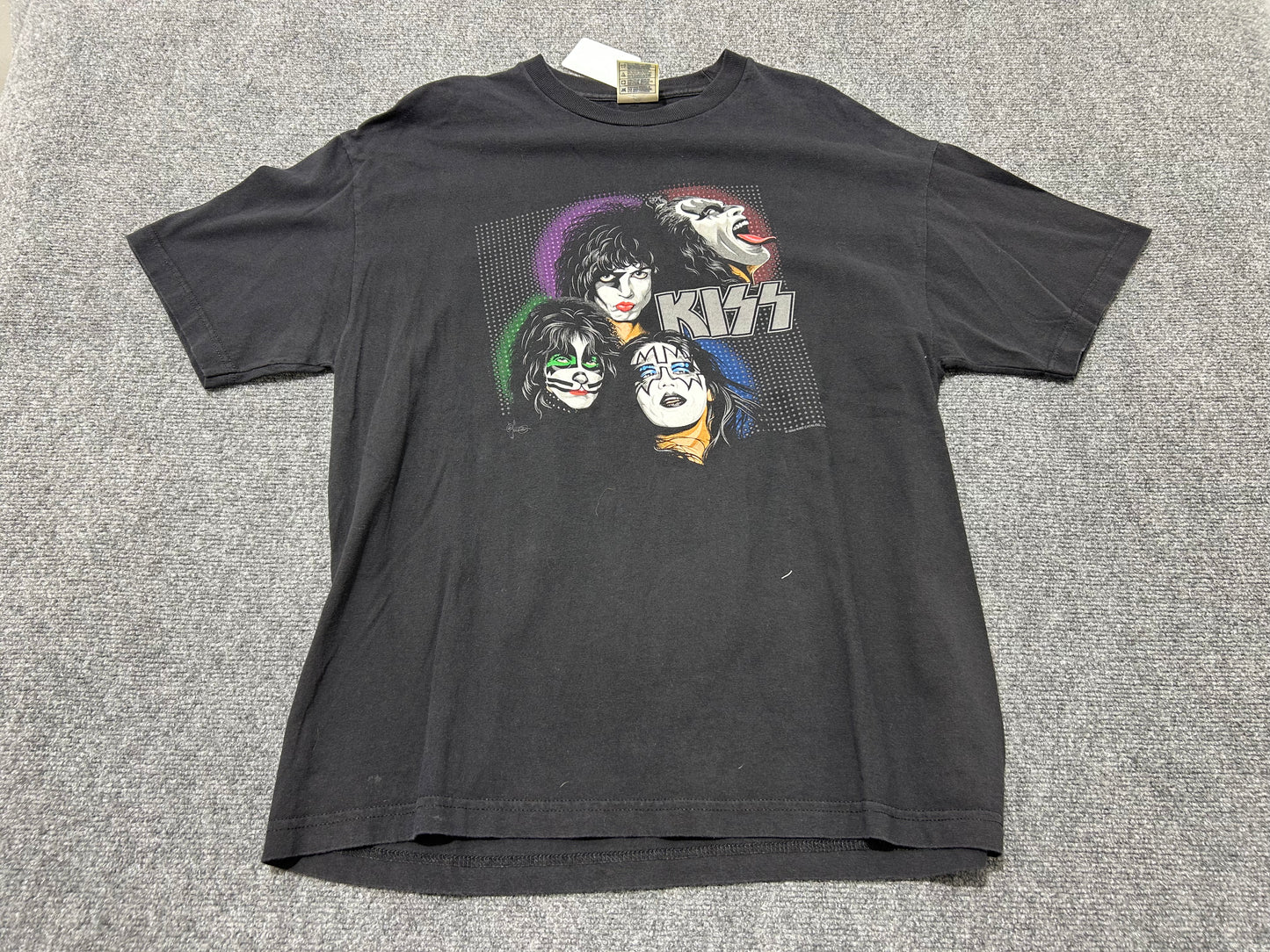 2003 Kiss Band Portrait Tee - Black Size XL